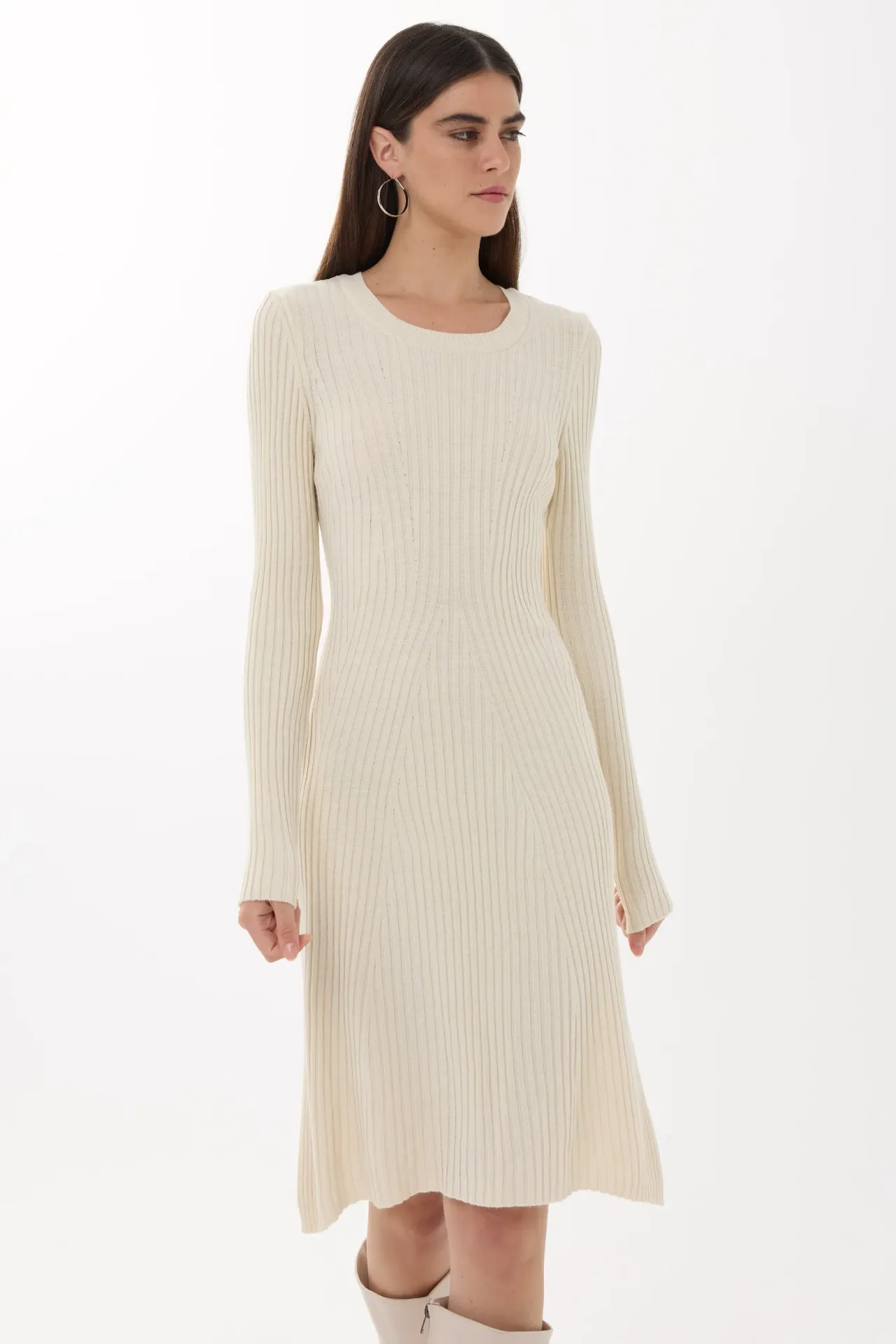 Knit Crew Neck Dress