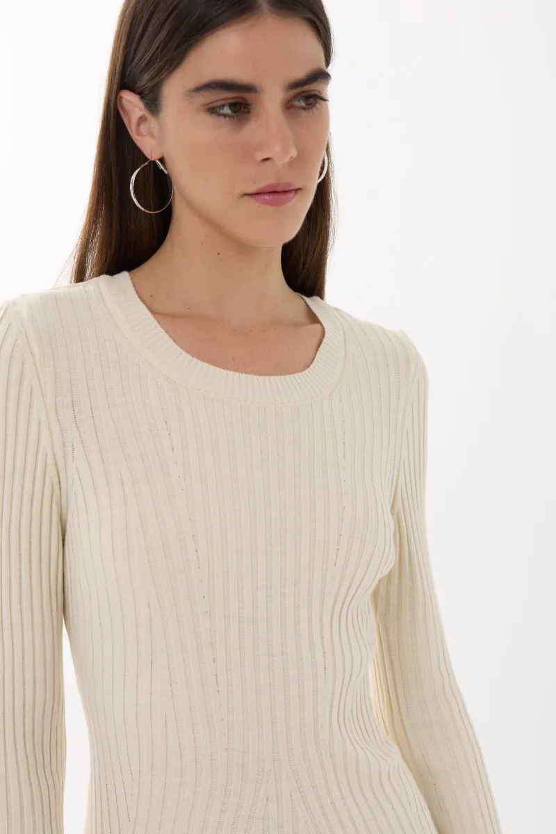 Knit Crew Neck Dress 5