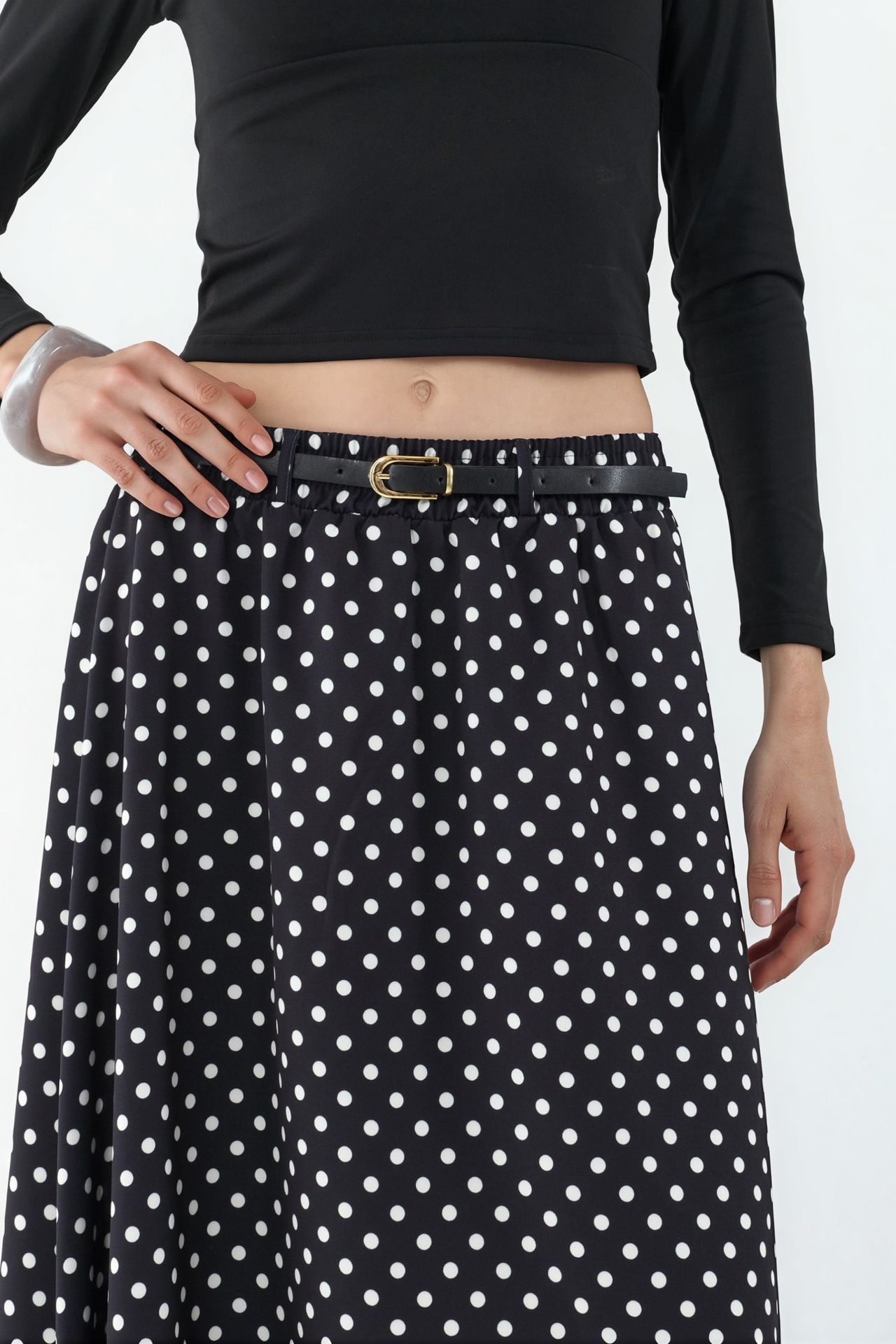 BDART High-Waist Polka Dot Maxi Skirt 4