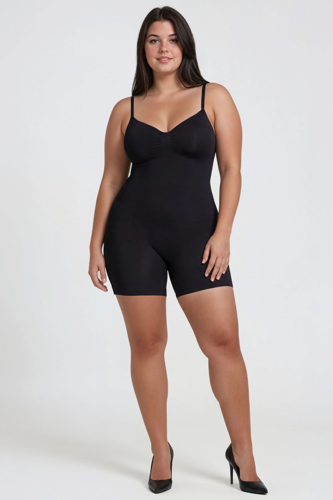 Premium Seamless Extra Firm Mid-Thigh Bodysuit Shapewear 4