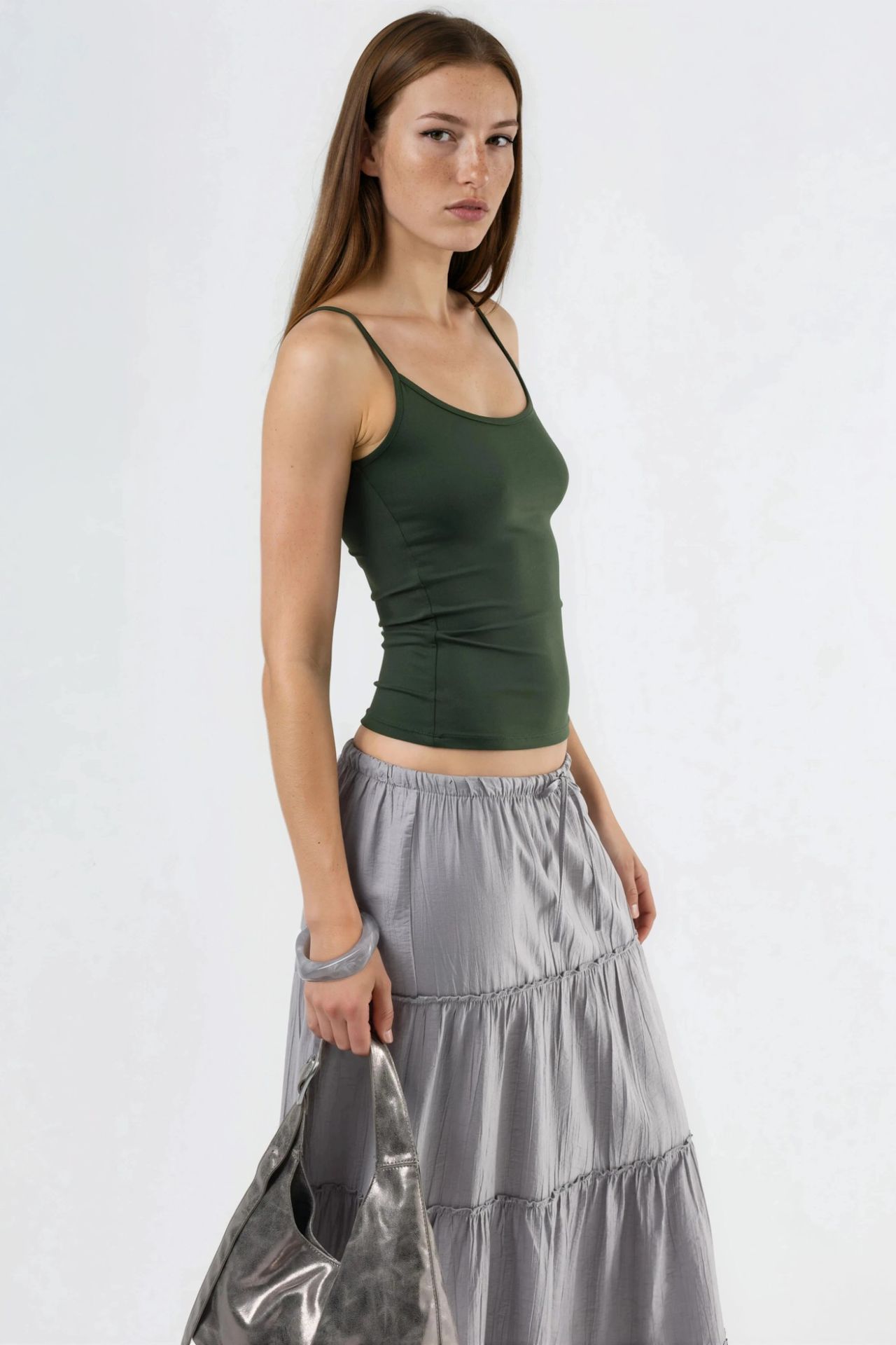 BUSEM Fitted U Collar Knitted Tank Top 4