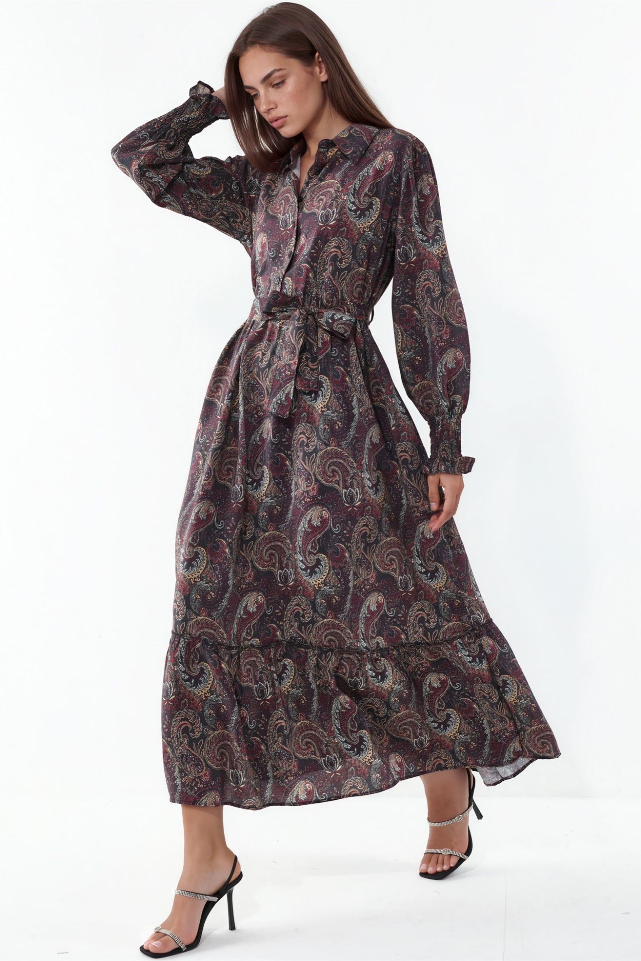 BDART Paisley Belted Midi Shirt Dress 2