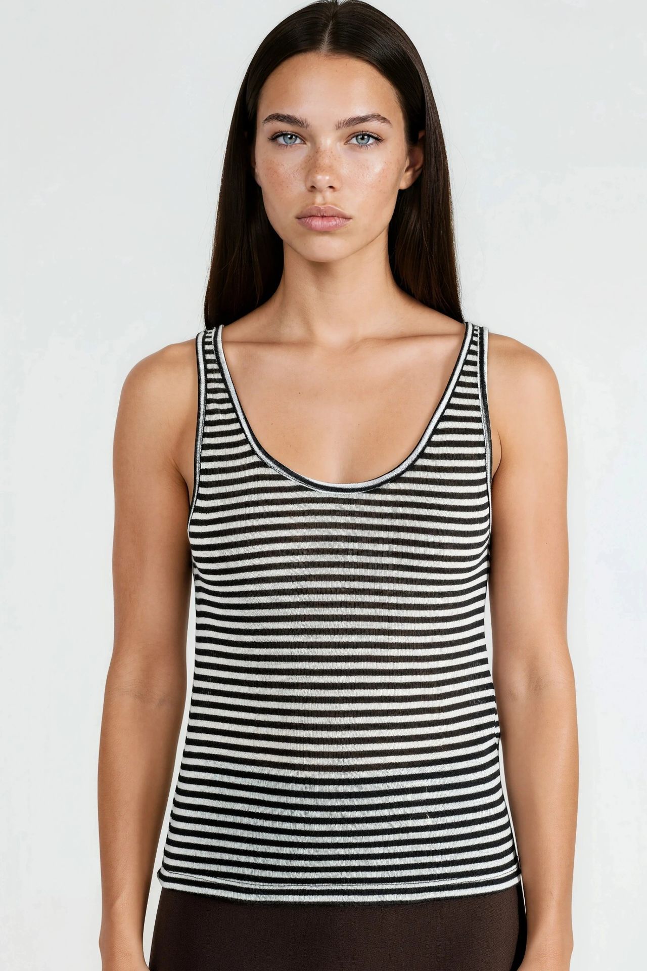 BUSEM Striped Ribbed U Collar Camisole Top 6