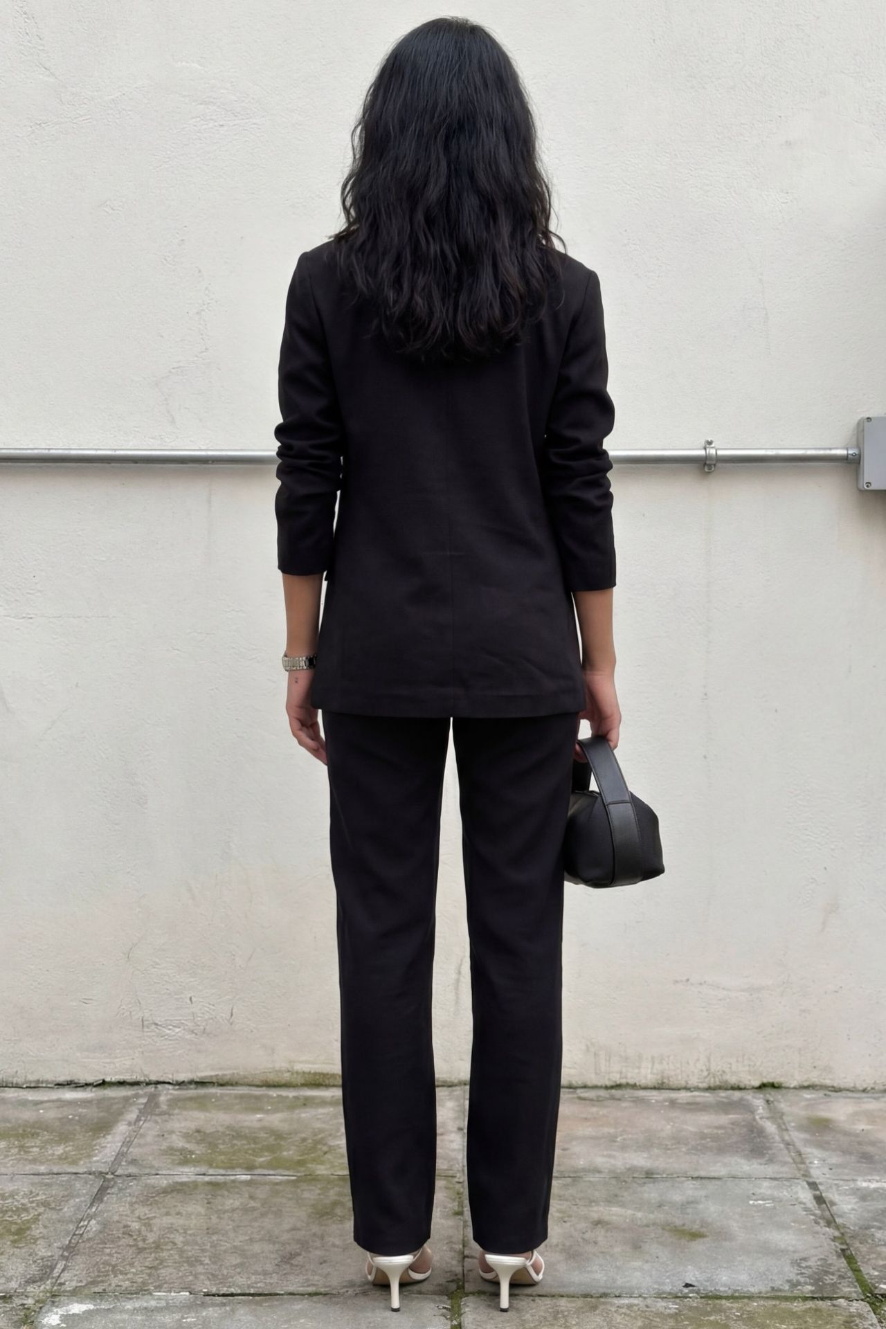MY FASHION Buttoned Jacket Collar Two-Piece Set 2