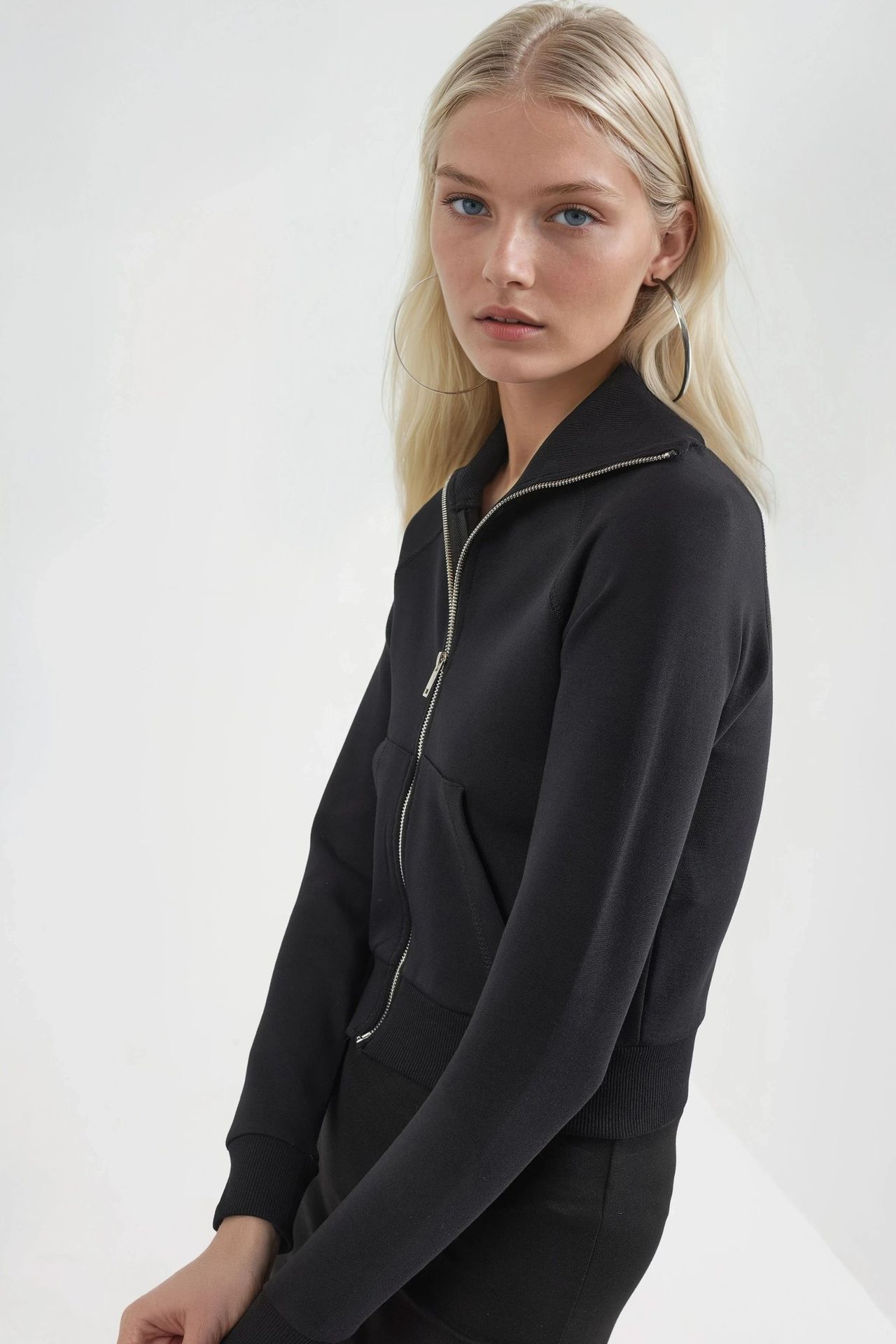 BUSEM Zippered Cotton Jacket with Pockets 2