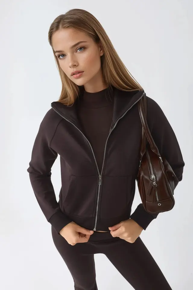 BUSEM Zippered Cotton Jacket with Pockets