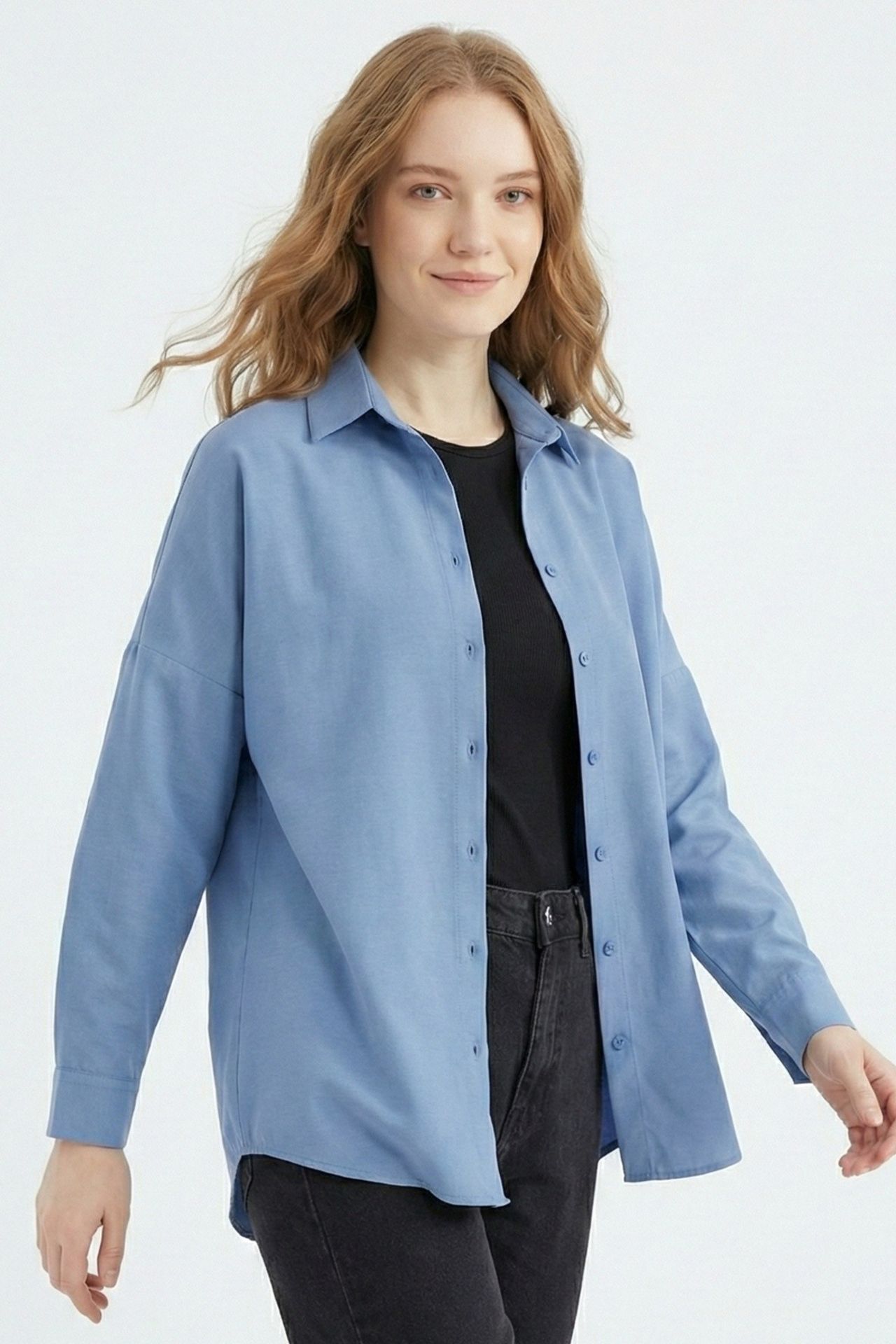 BDART Relaxed Fit Poplin Shirt with Button Closure