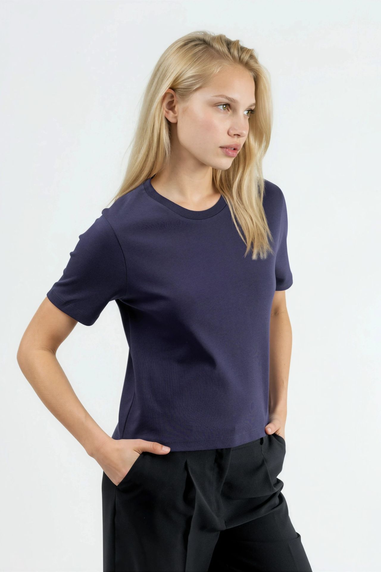 BUSEM Crew Neck Cotton T-Shirt 2