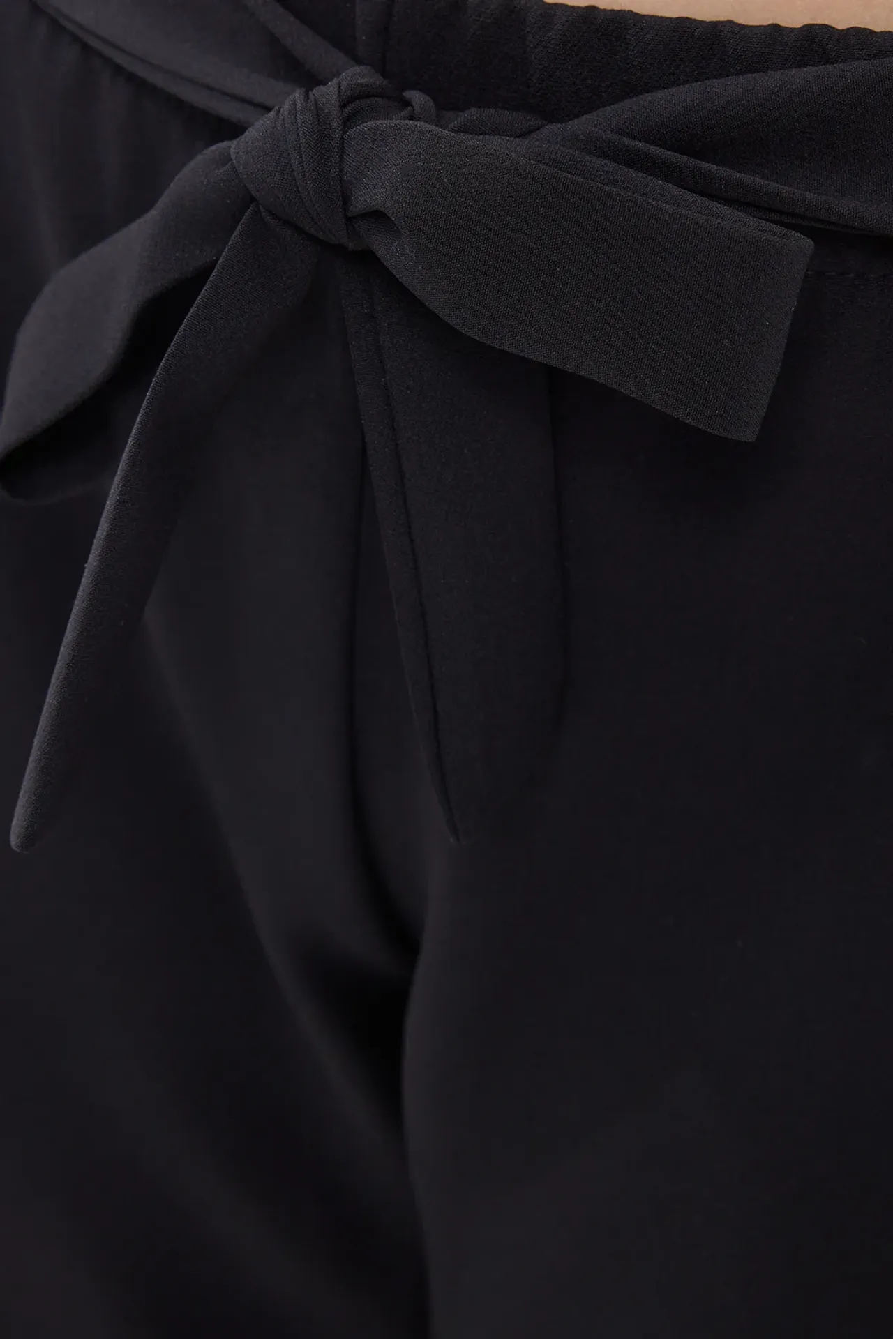 Wide-Leg Trousers with Drawstring Detail