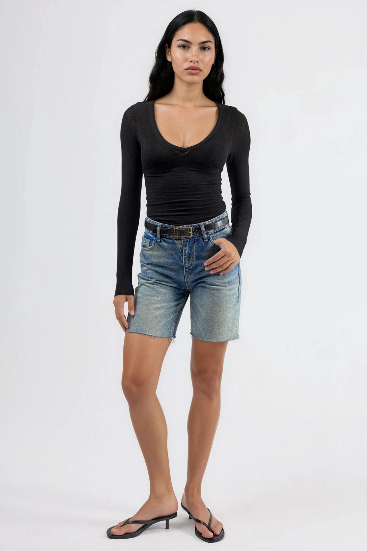 BUSEM V-neck Long Sleeve Blouse 4