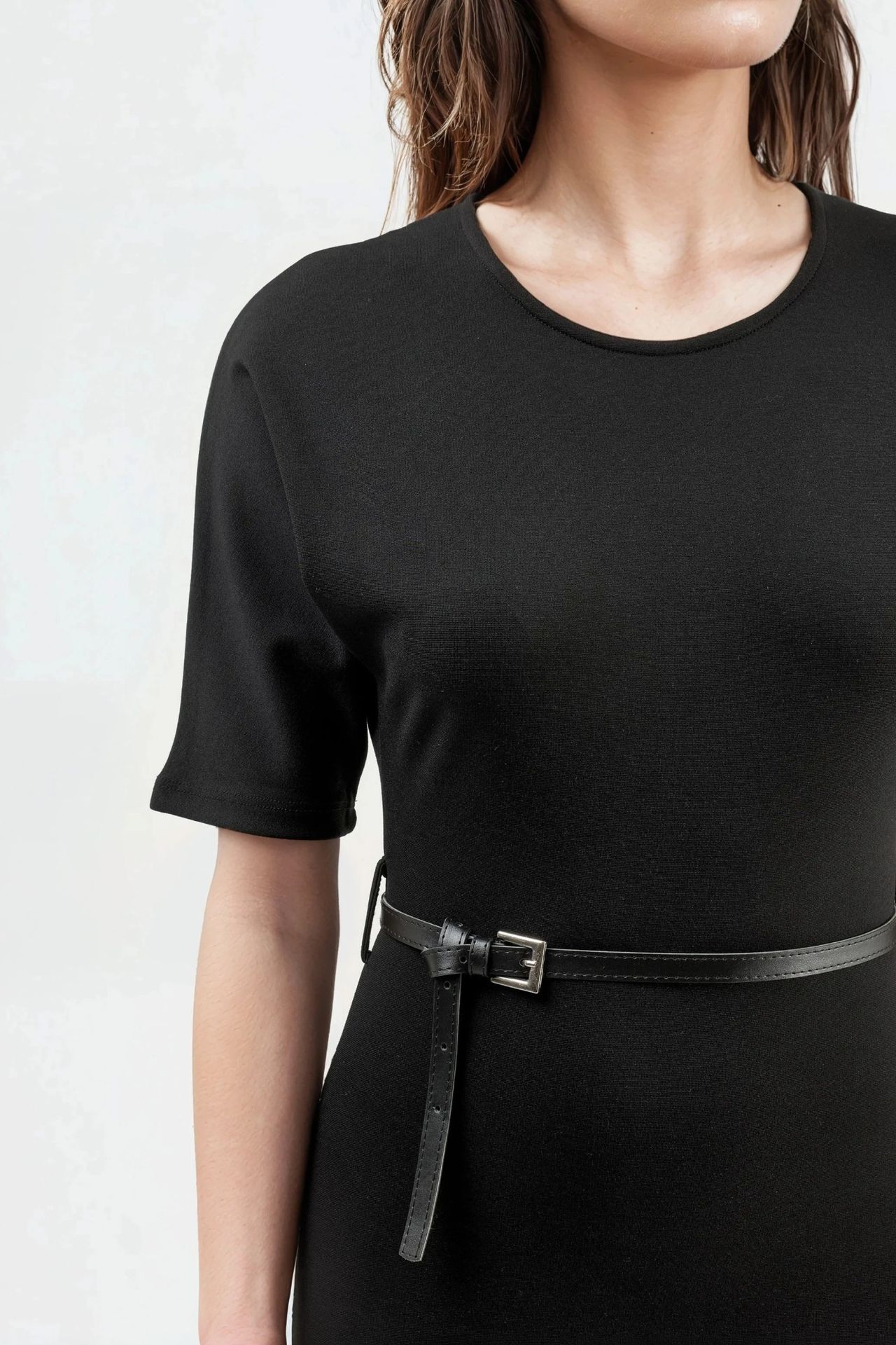 BUSEM Belted Short Sleeve Midi Dress 5