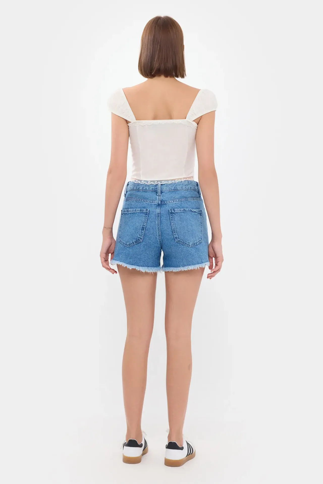 Square Neck Lace Up Corset Top