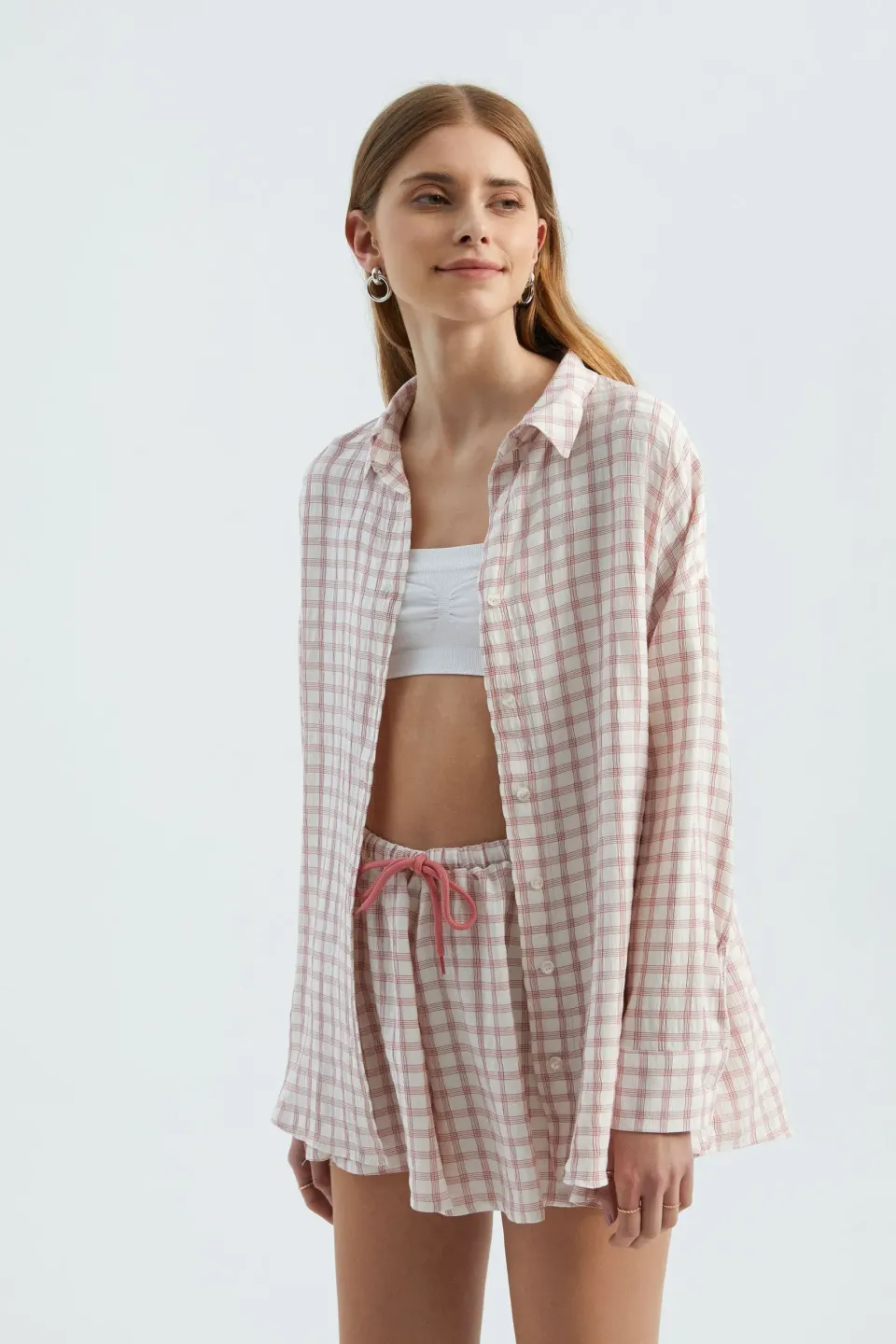 Checked Oversized Shirt
