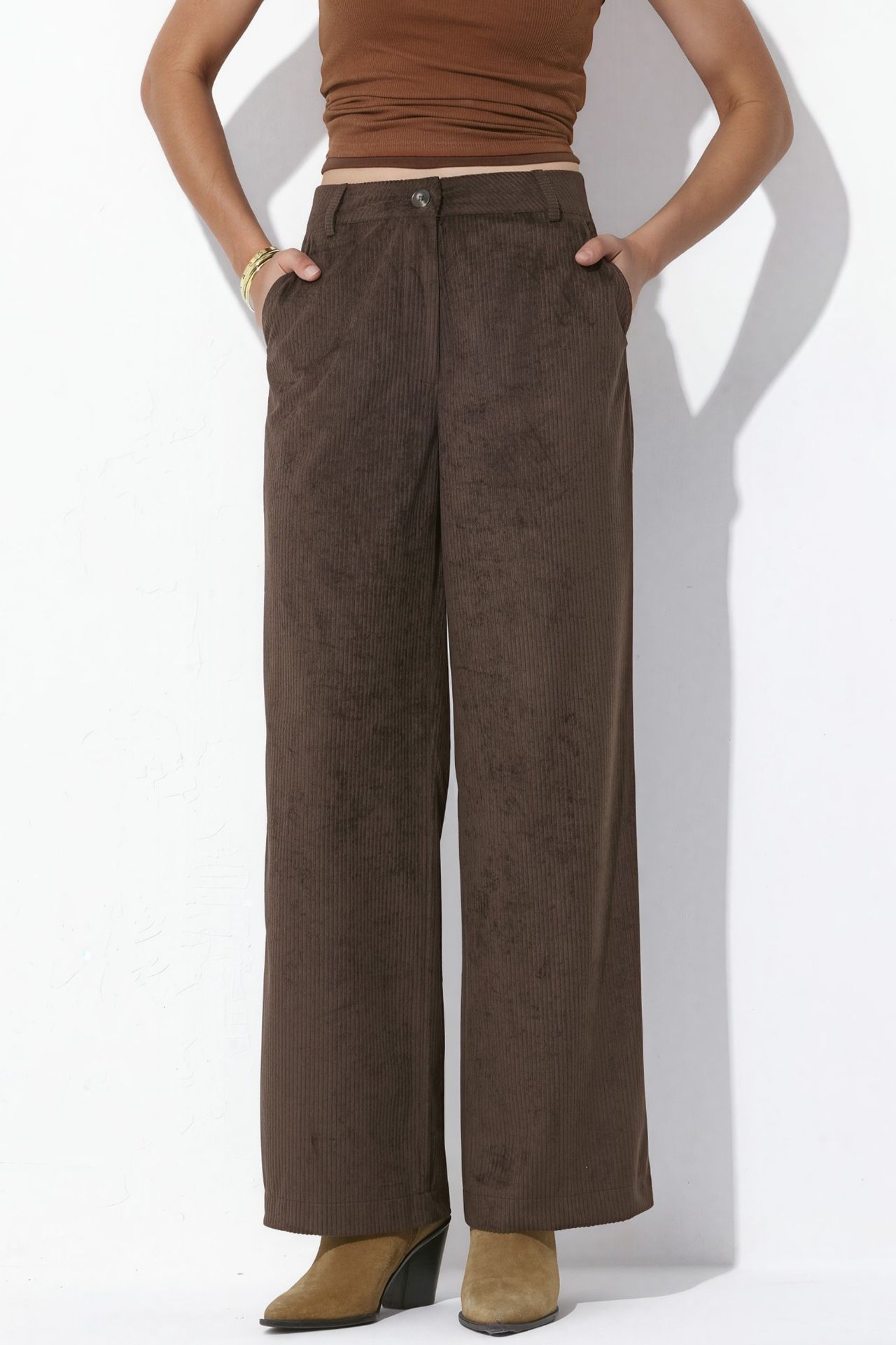 Straight Leg Velvet Pants