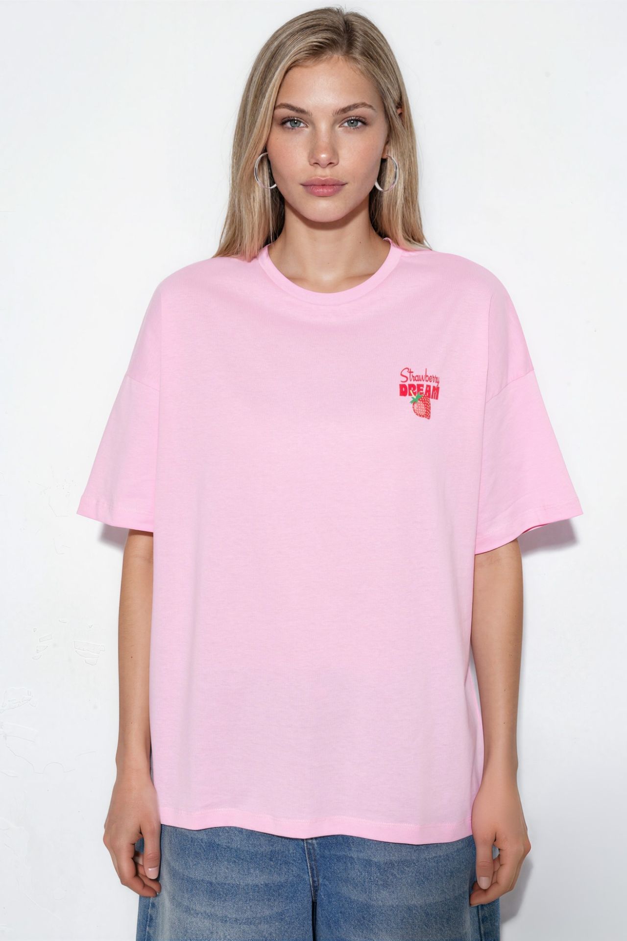 Oversized Printed Crew Neck T-Shirt 5