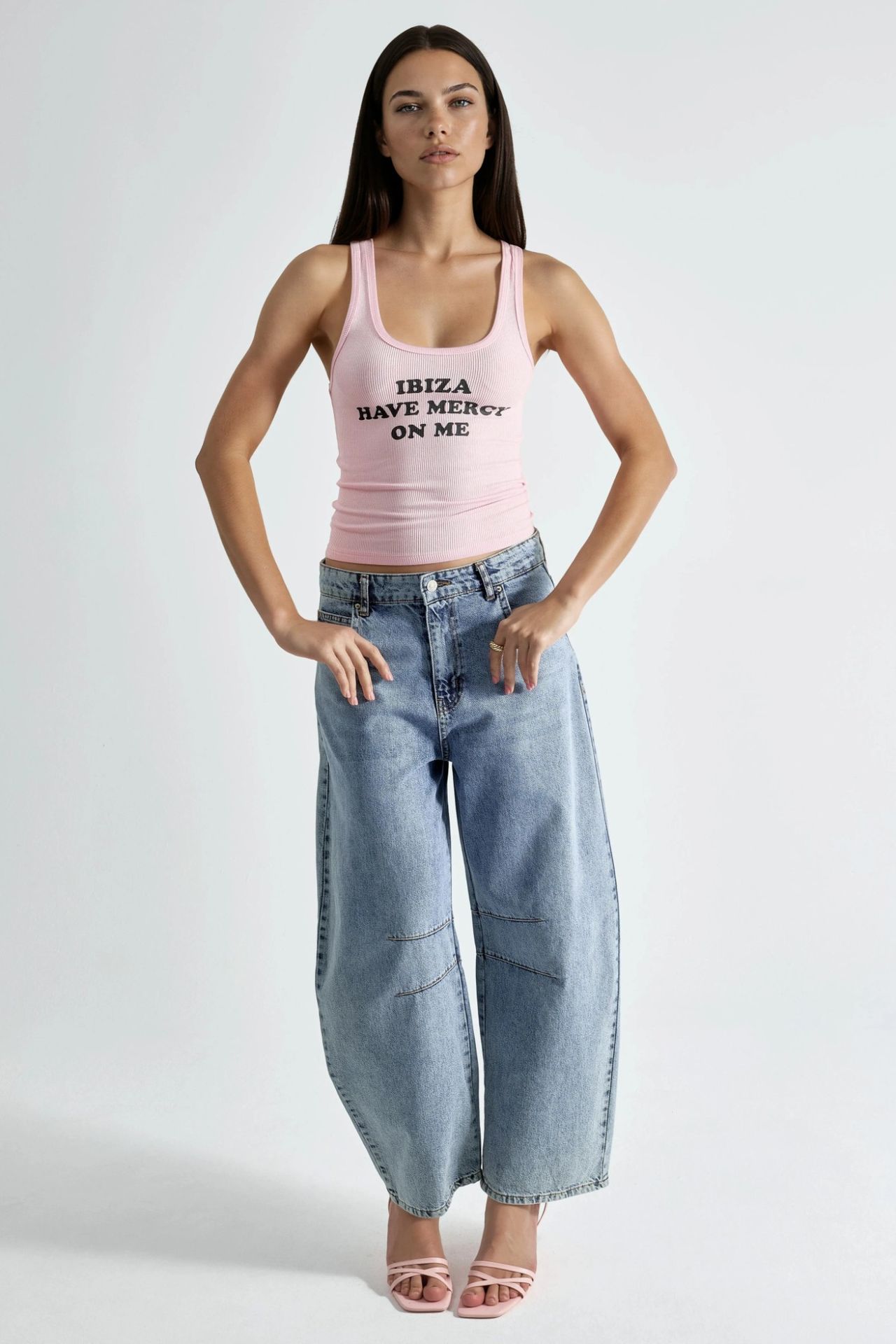 BUSEM Ribbed Printed Sleeveless U Collar Tank Top 4