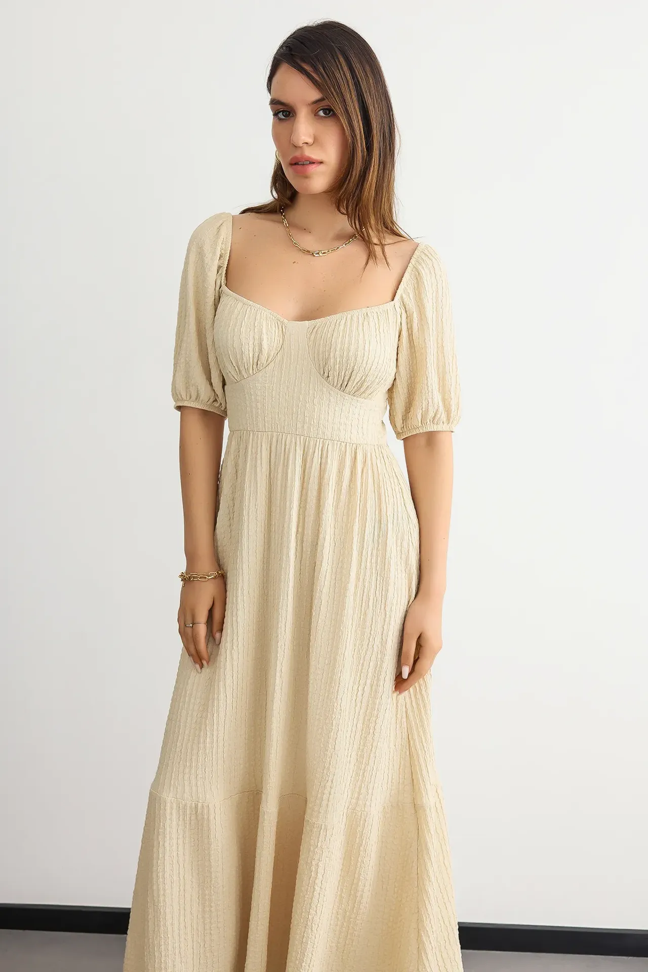 Muslin Tie-Back Maxi Dress
