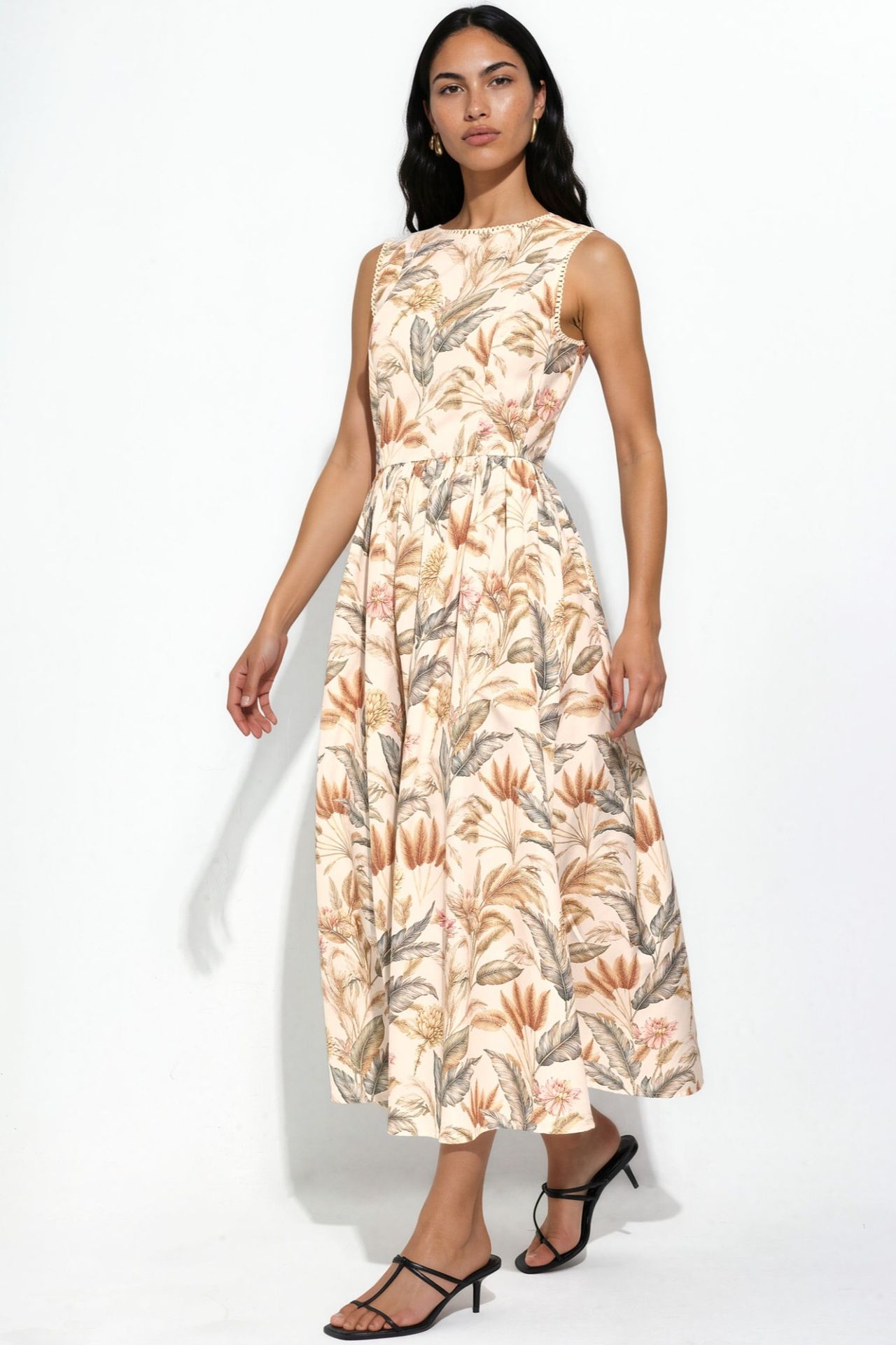 Cotton Dress with Lace Detail 3