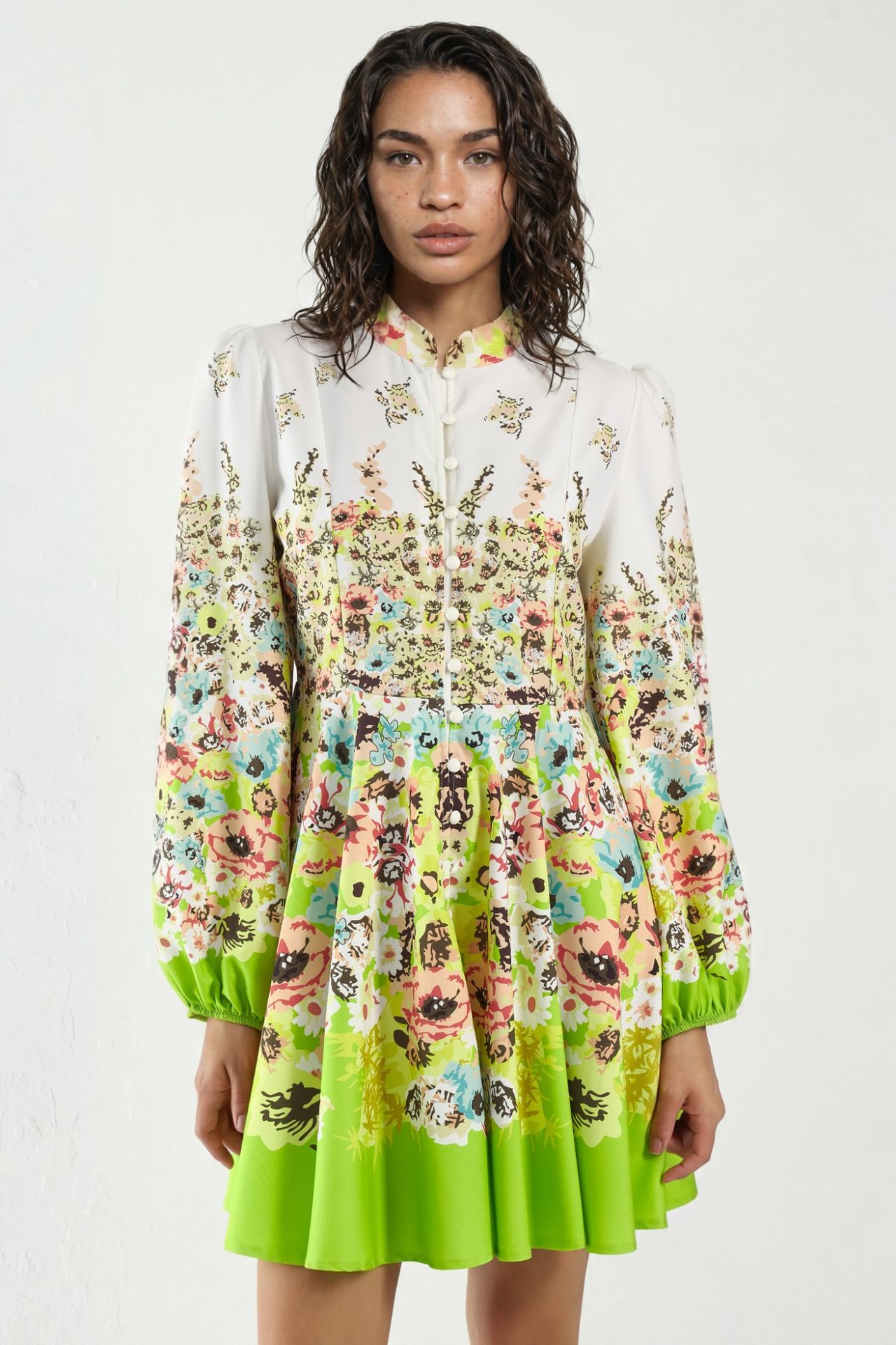 MSN Floral Belted Mini Skater Dress 5