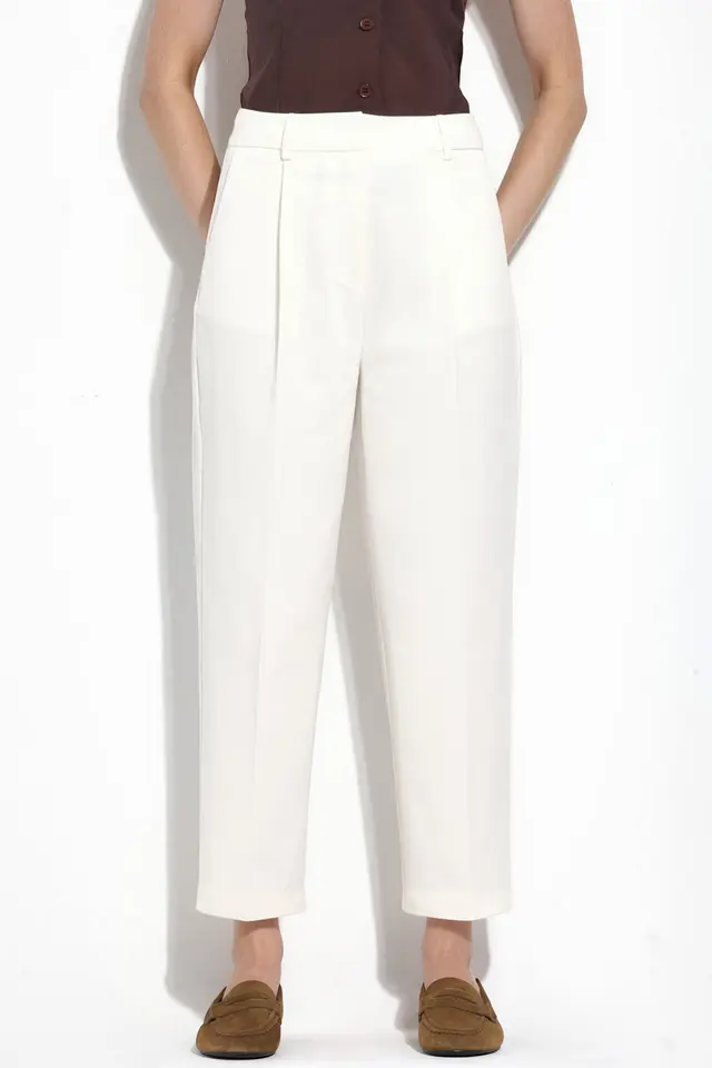 High-Waist Cigarette Pants
