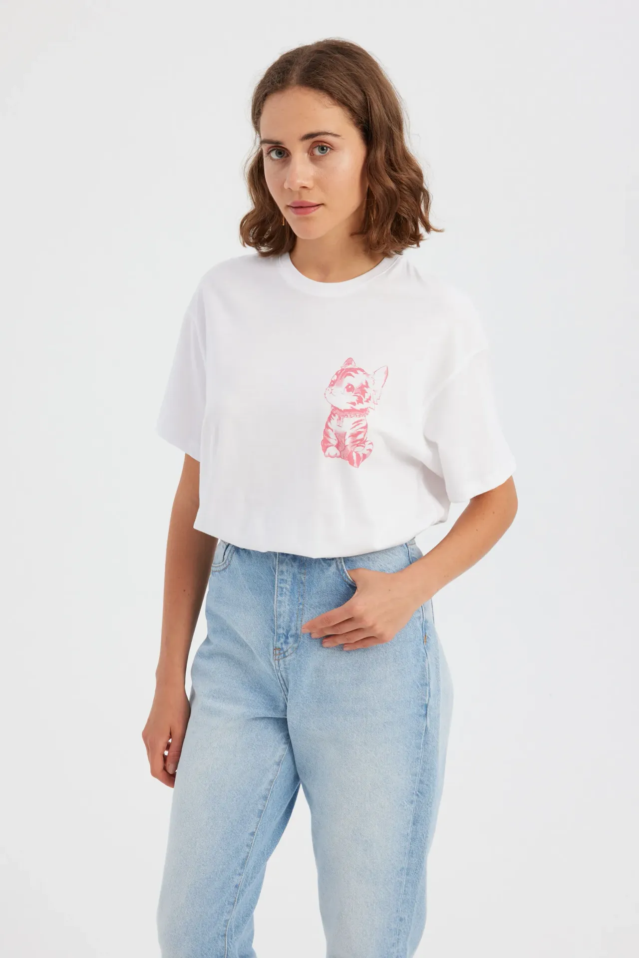 Printed Short Sleeve Round Neck T-Shirt