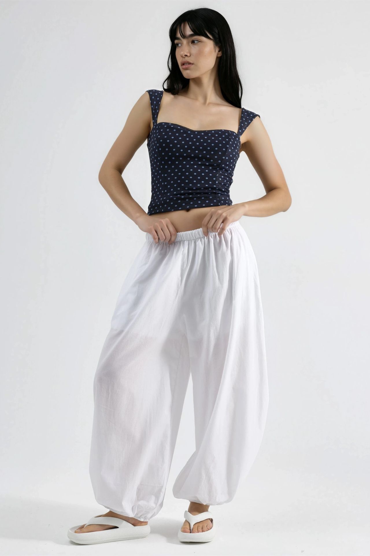 BUSEM Elastic Waist Balloon Pants 2