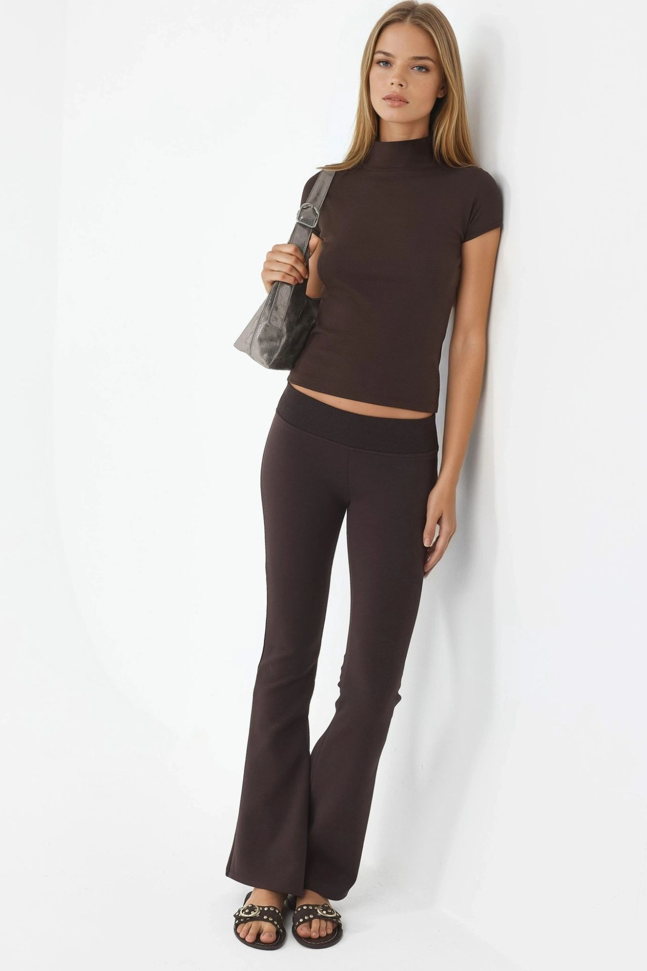 BUSEM Fitted Half Turtleneck Cotton Blouse 4