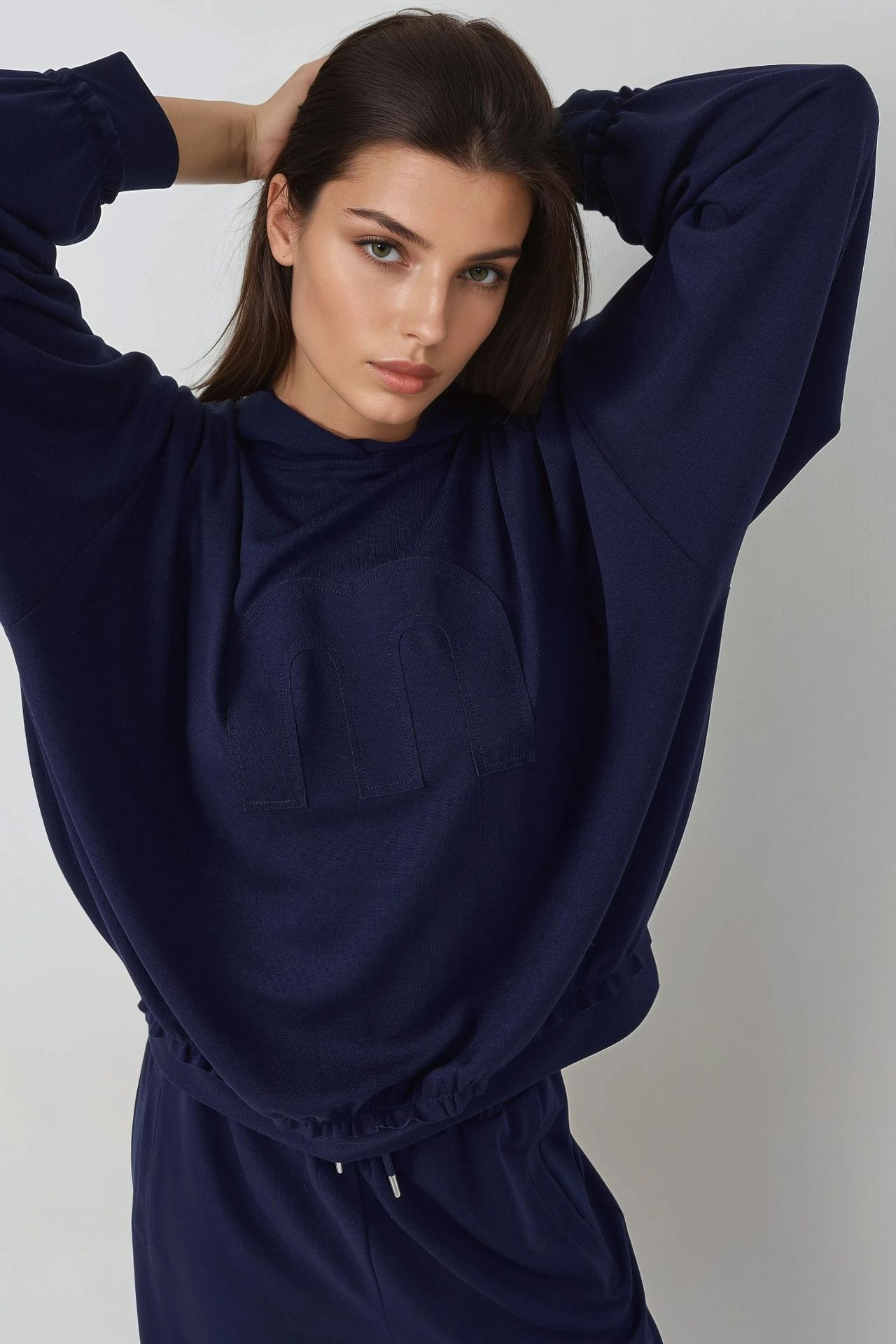 Hooded Oversized High Waist Two-Piece Coord Set