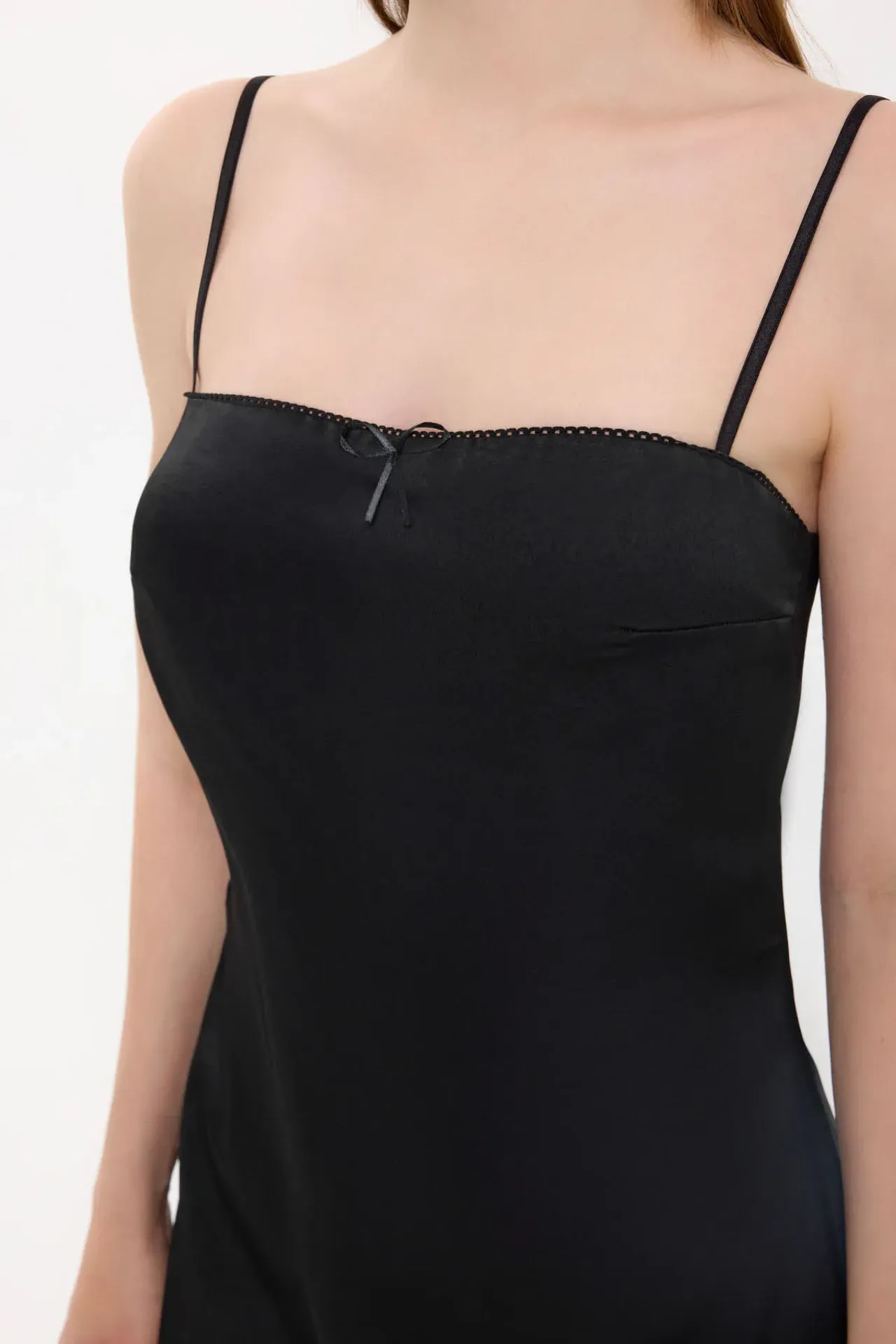 Spaghetti Strap Tie-Front Mini Dress