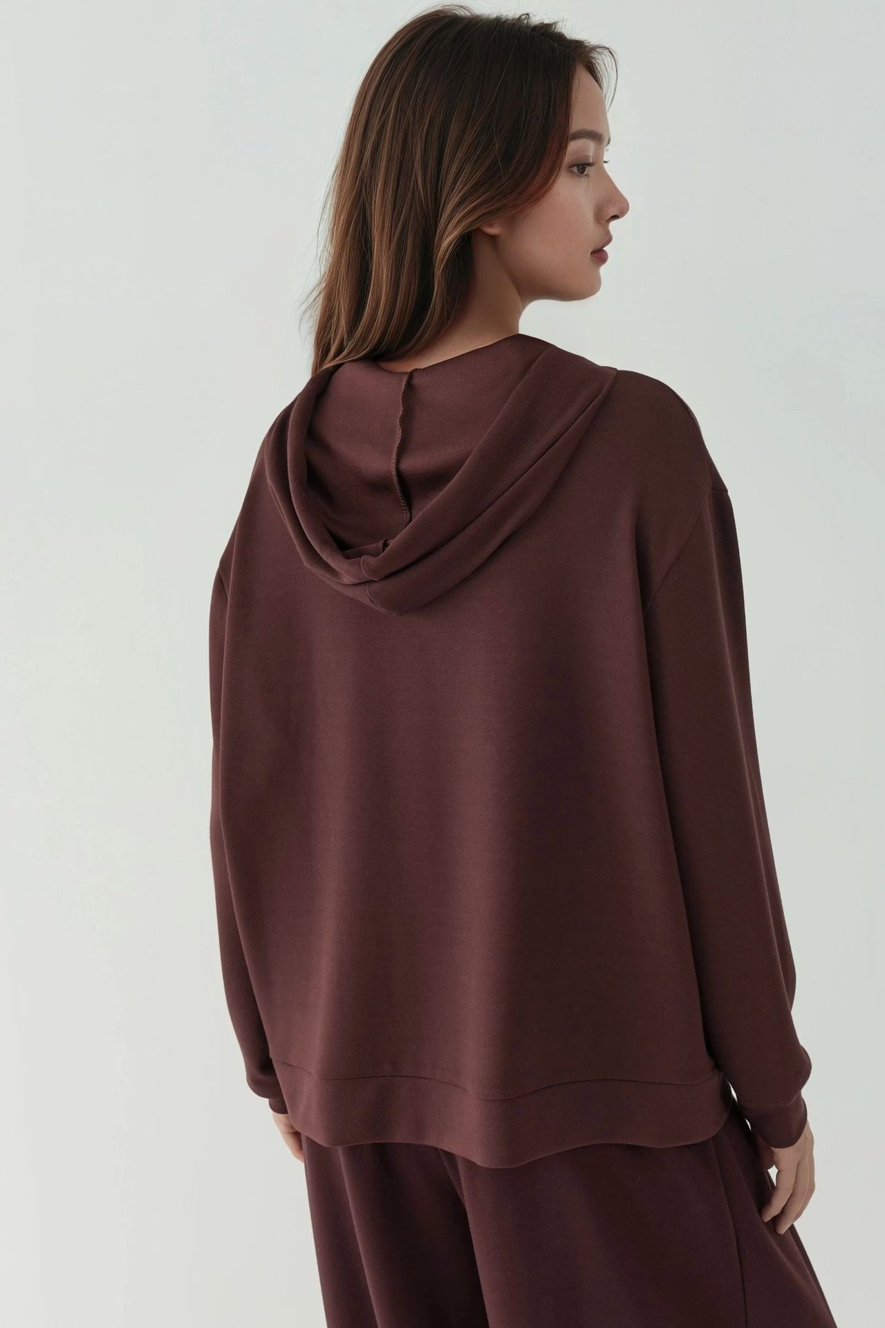 Modal Touch Fermuarlı Kapşonlu Sweatshirt 2