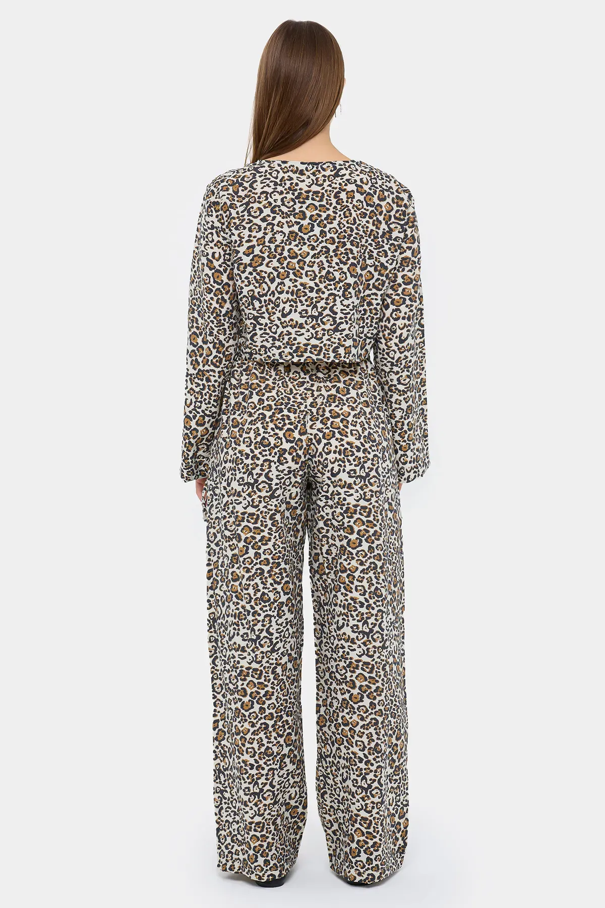 Animal Print V-Neck High Waist Co-ord Set 4