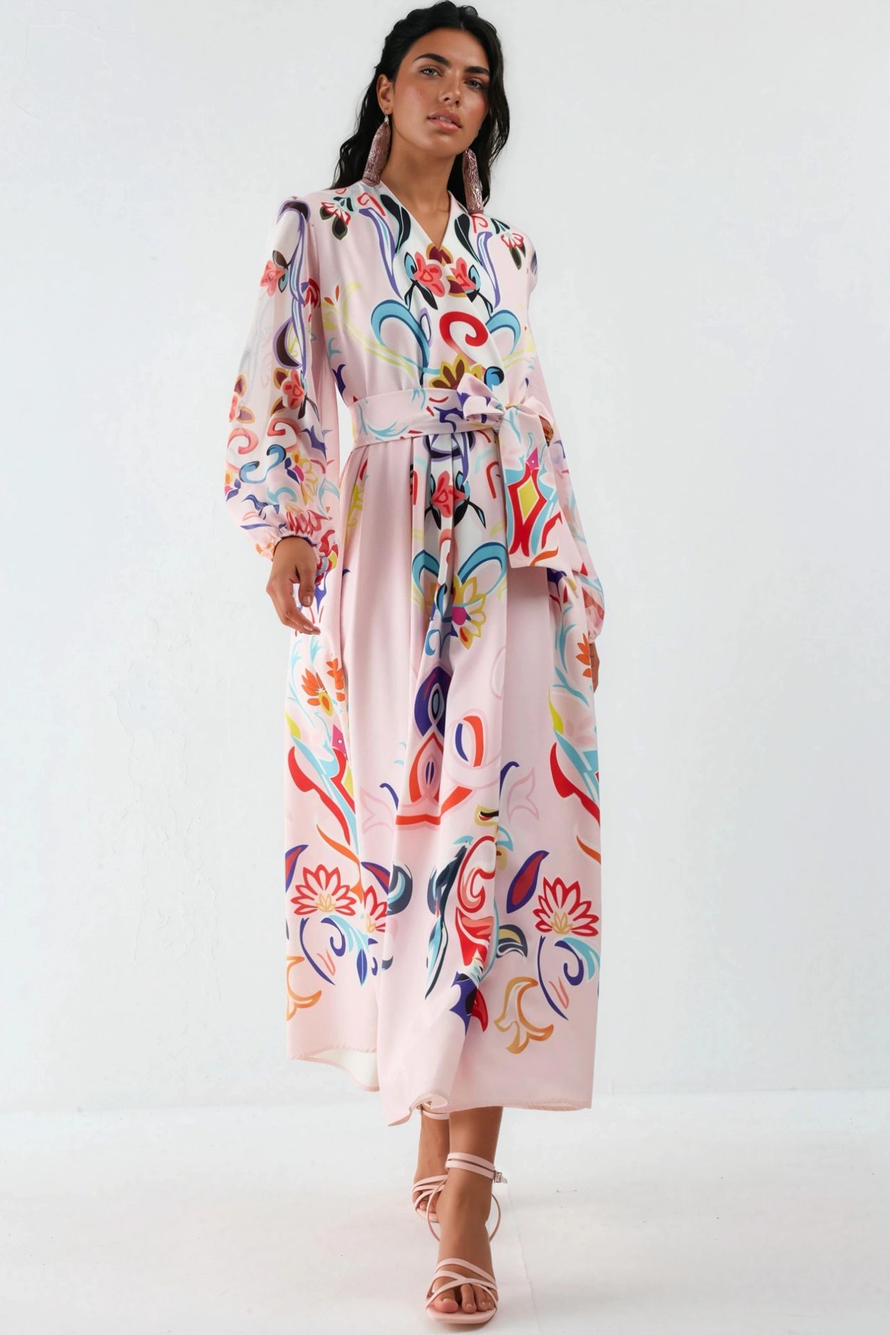 MSN Floral Print Maxi A-Line Dress 7