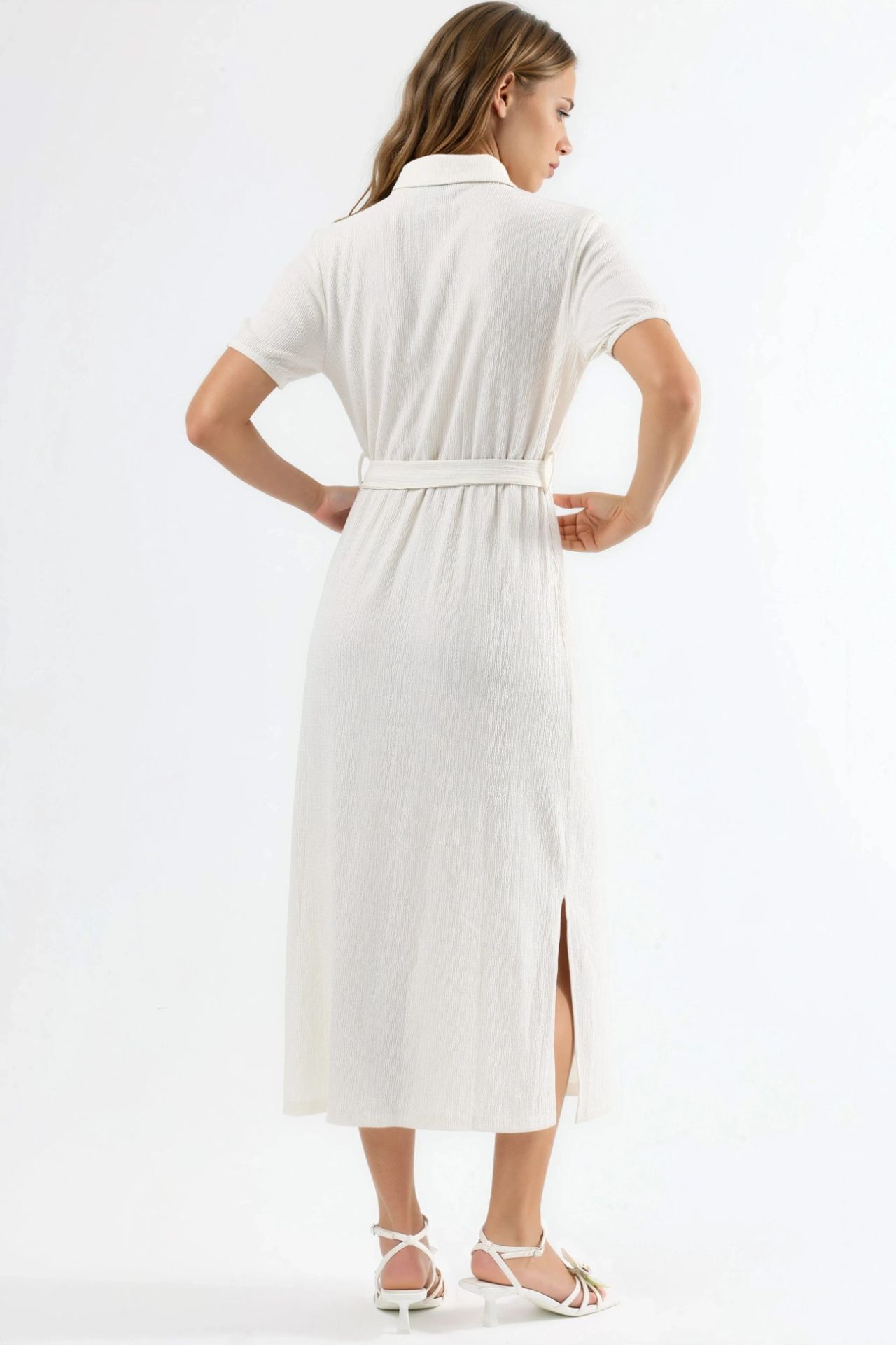 BUSEM Belted Midi Shirt Dress 3