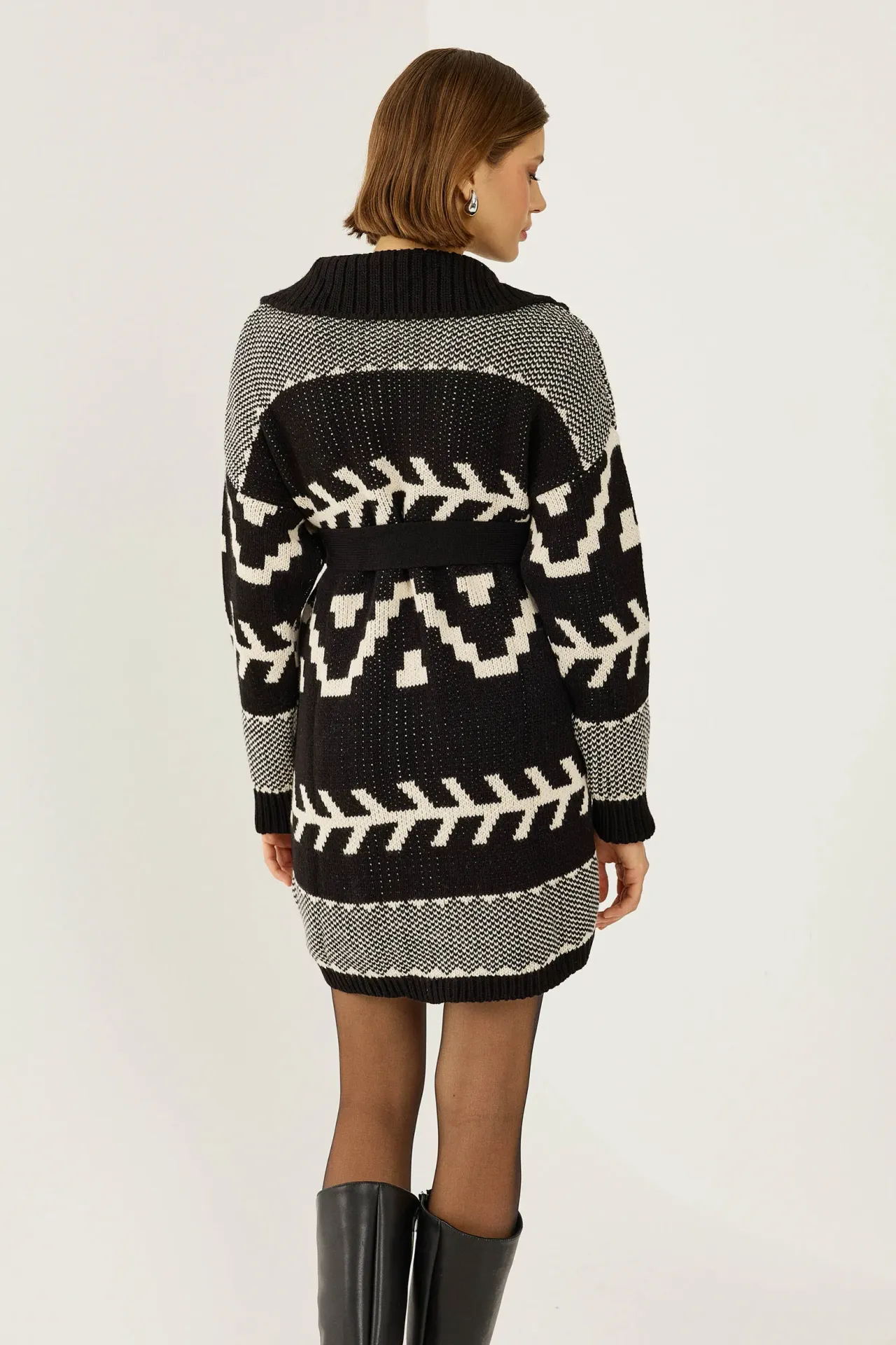 Ethnic Pattern Relaxed Fit Cardigan