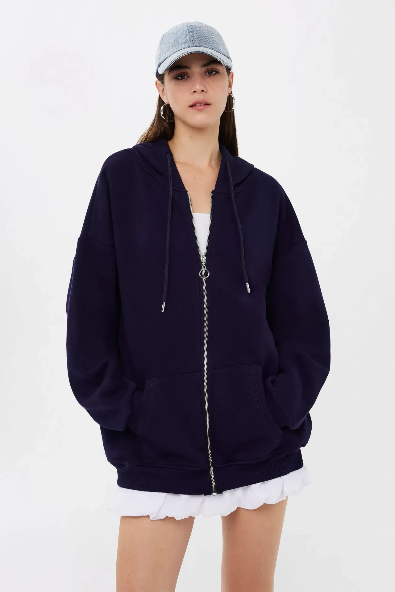 Oversized Zippered Hoodie