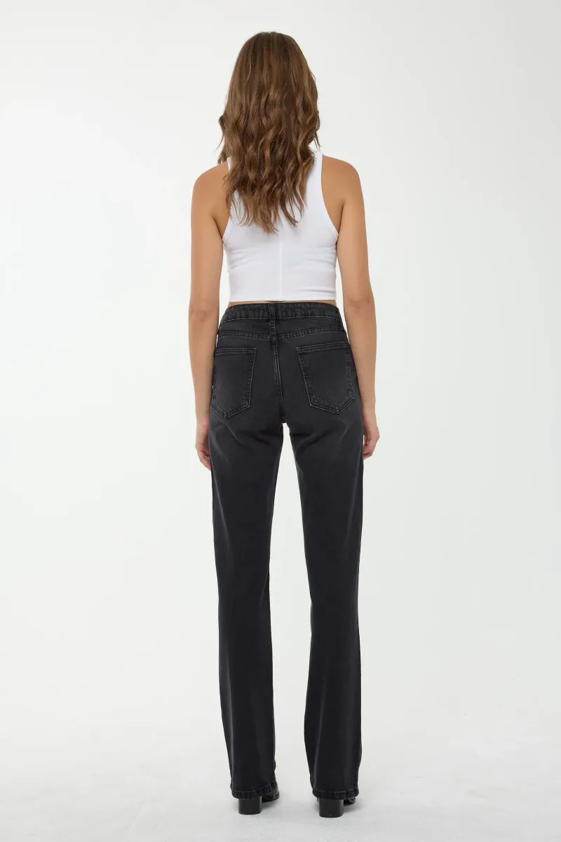 Mid Waist Straight Leg Jeans 3