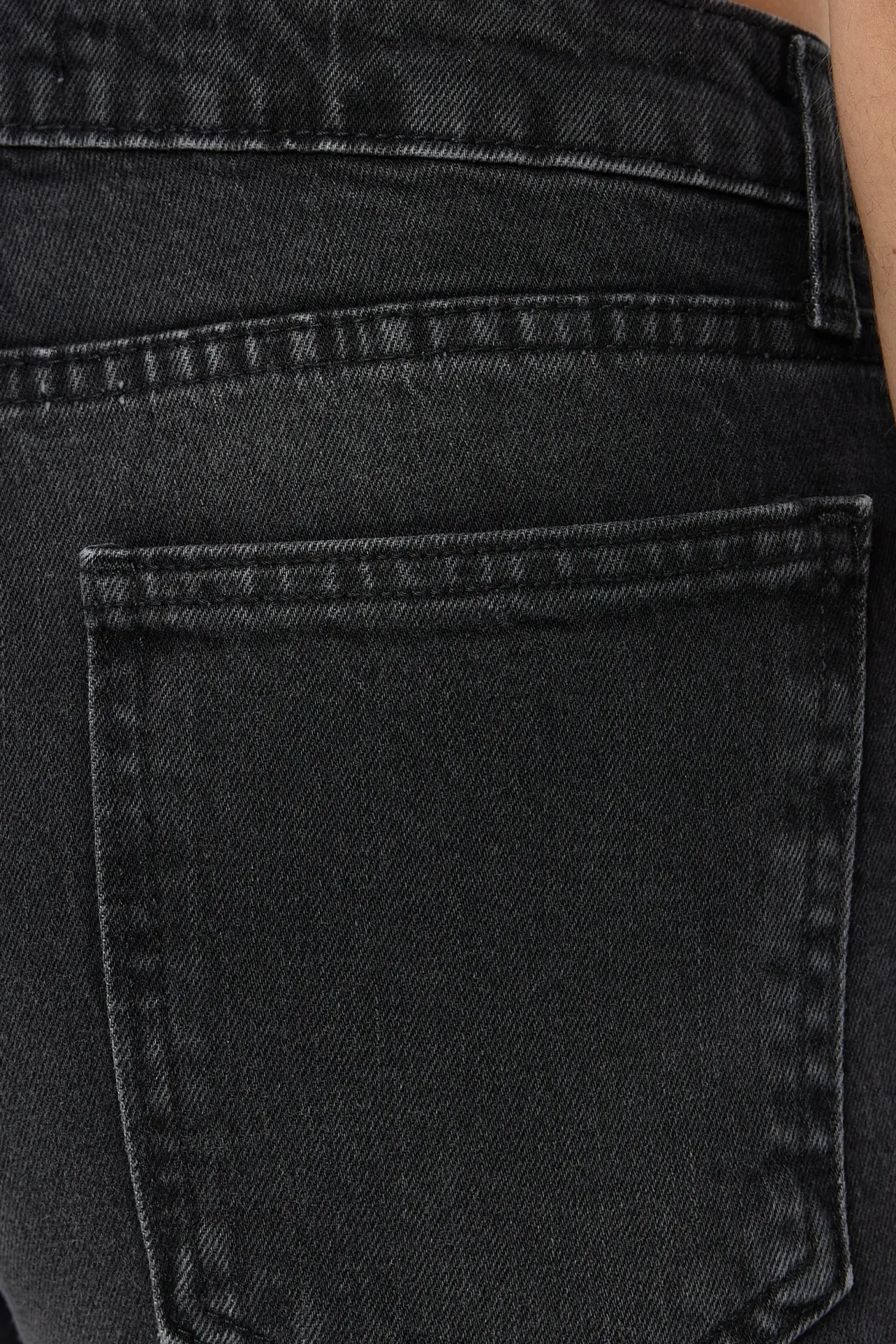 Mid Waist Straight Leg Jeans