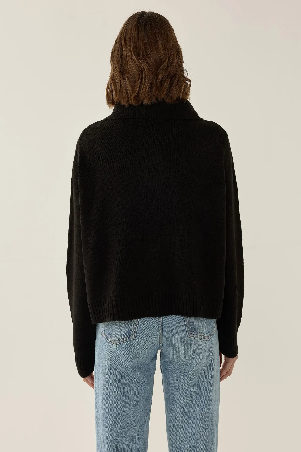 Button Collar Relaxed Fit Sweater