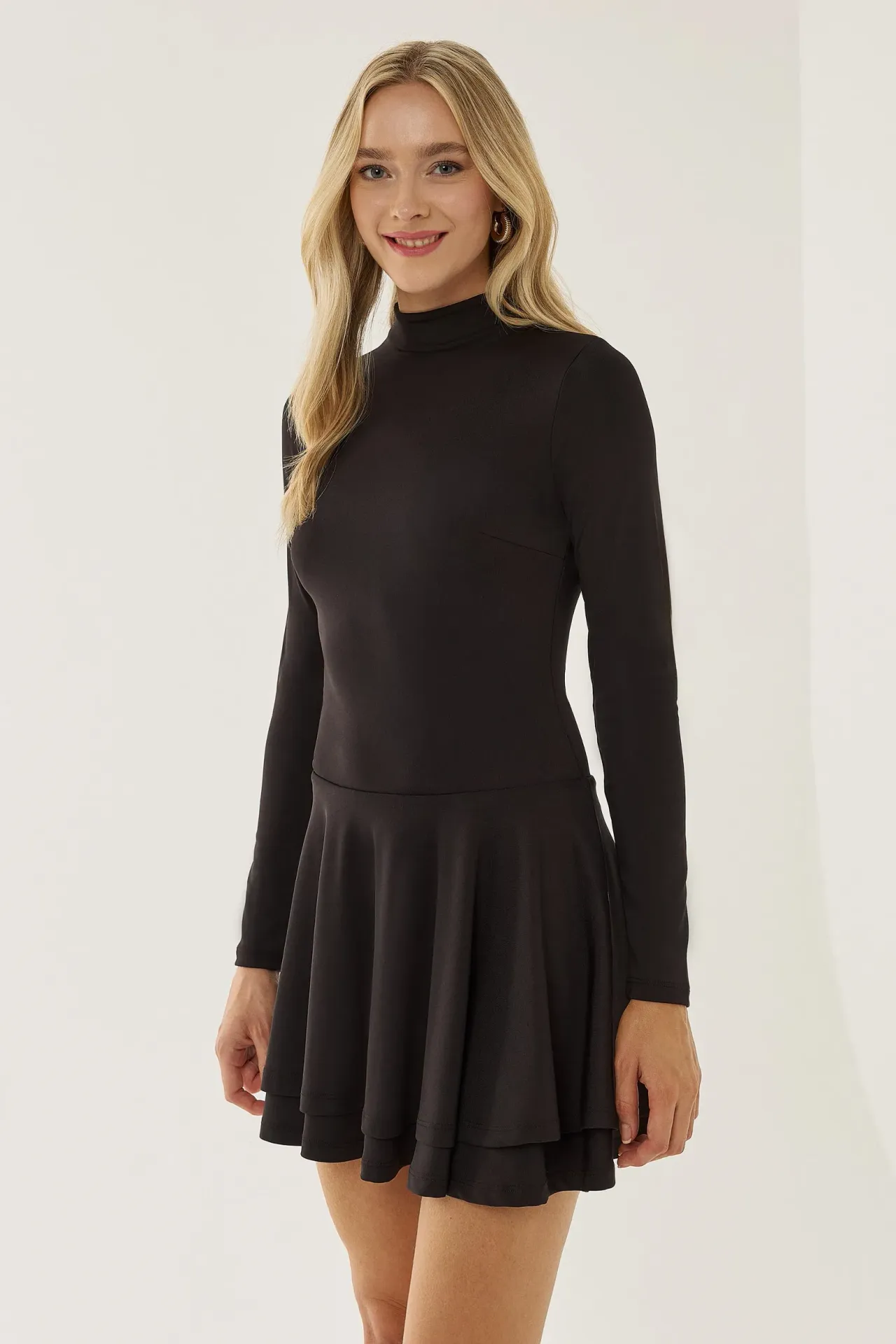 Half Turtleneck Mini Dress