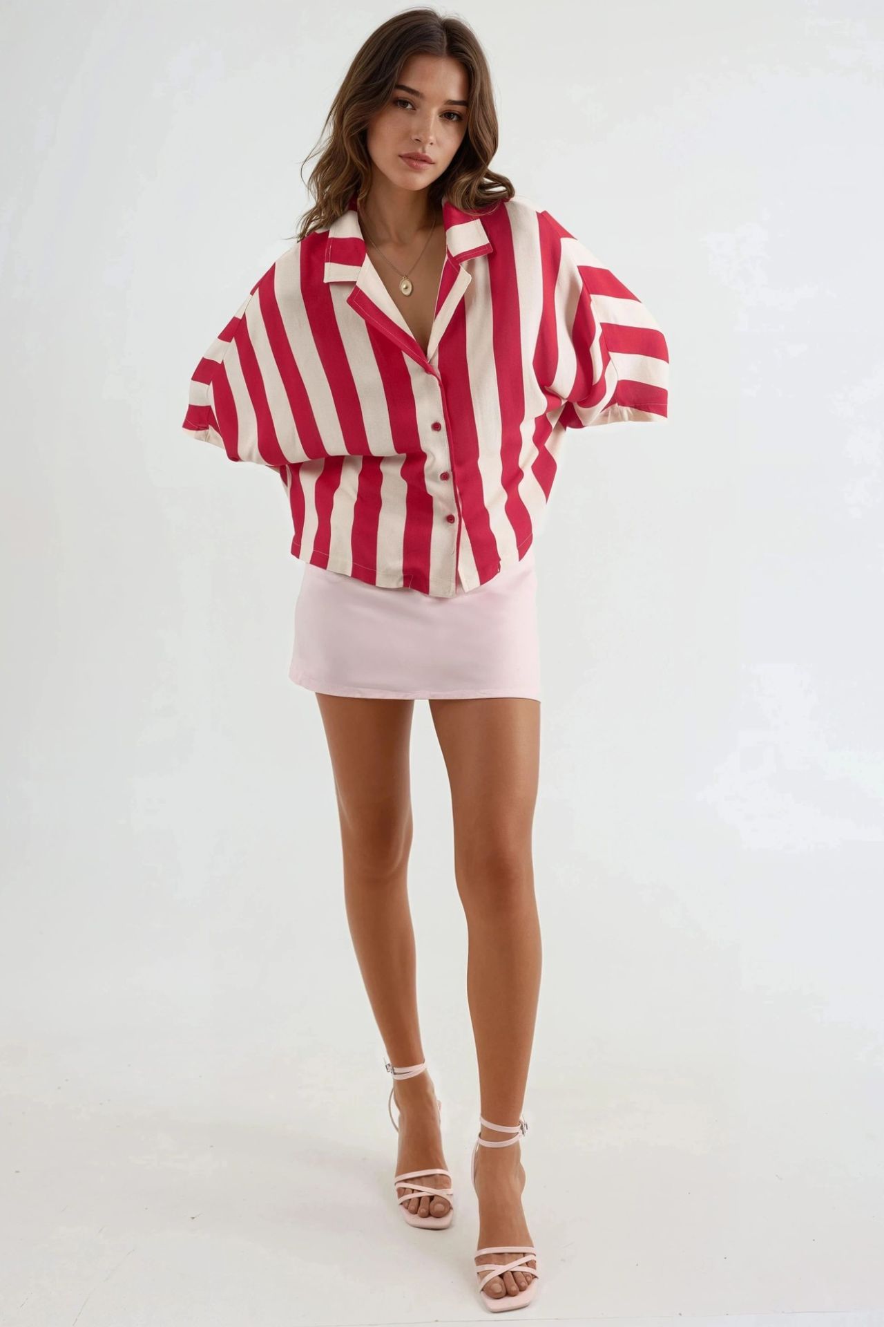 BUSEM Relaxed Fit Striped Button-Up Shirt 2