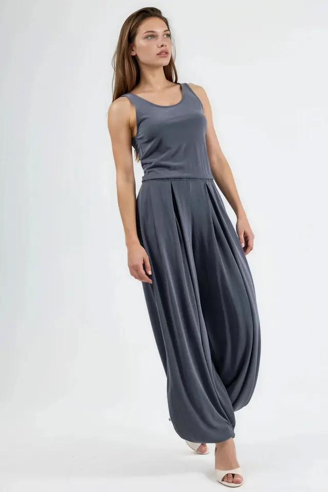 BUSEM Pleated Modal Jumpsuit