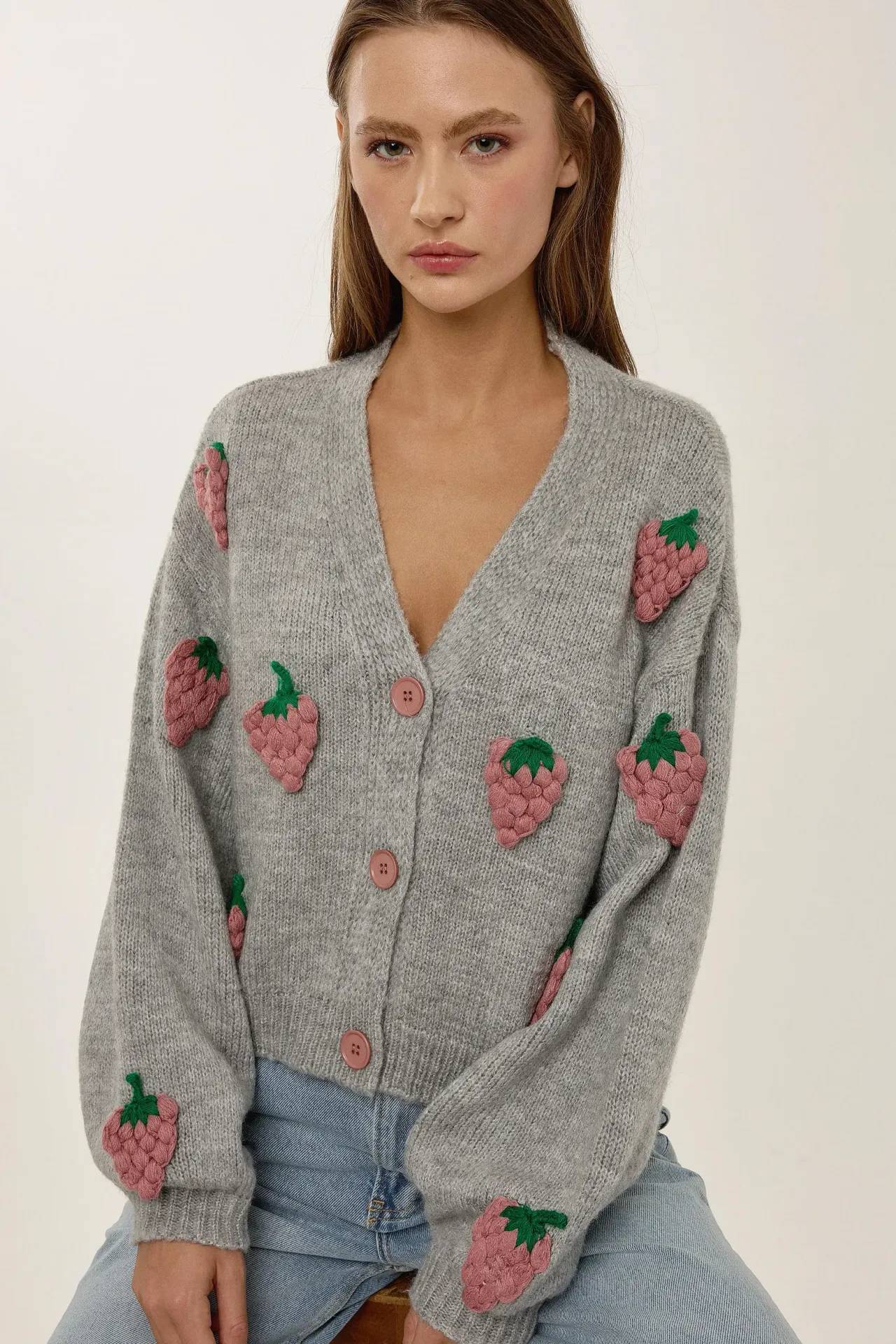 Embroidered Knitwear Cardigan