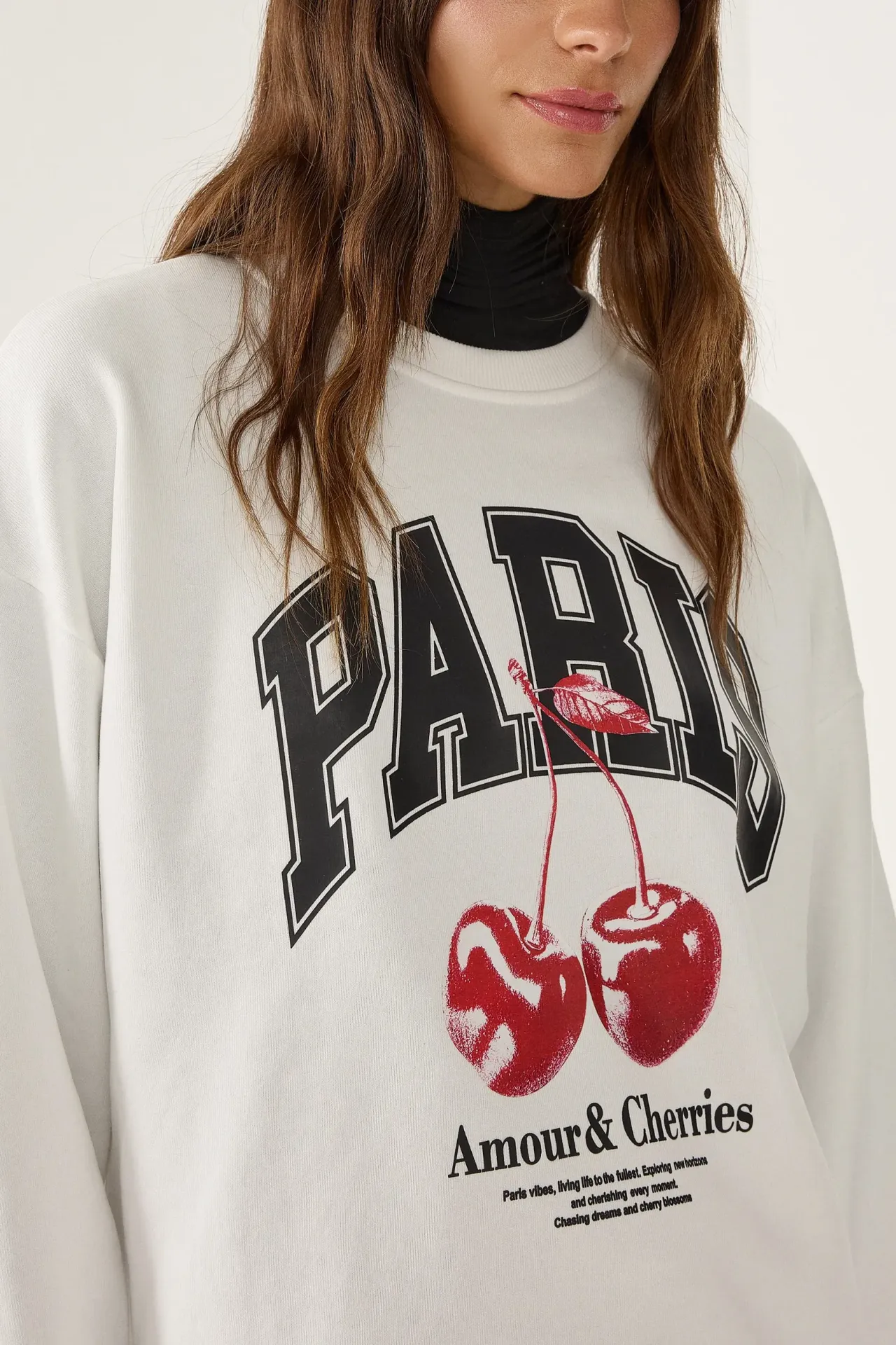 Printed Relaxed Fit Crew Neck Sweatshirt