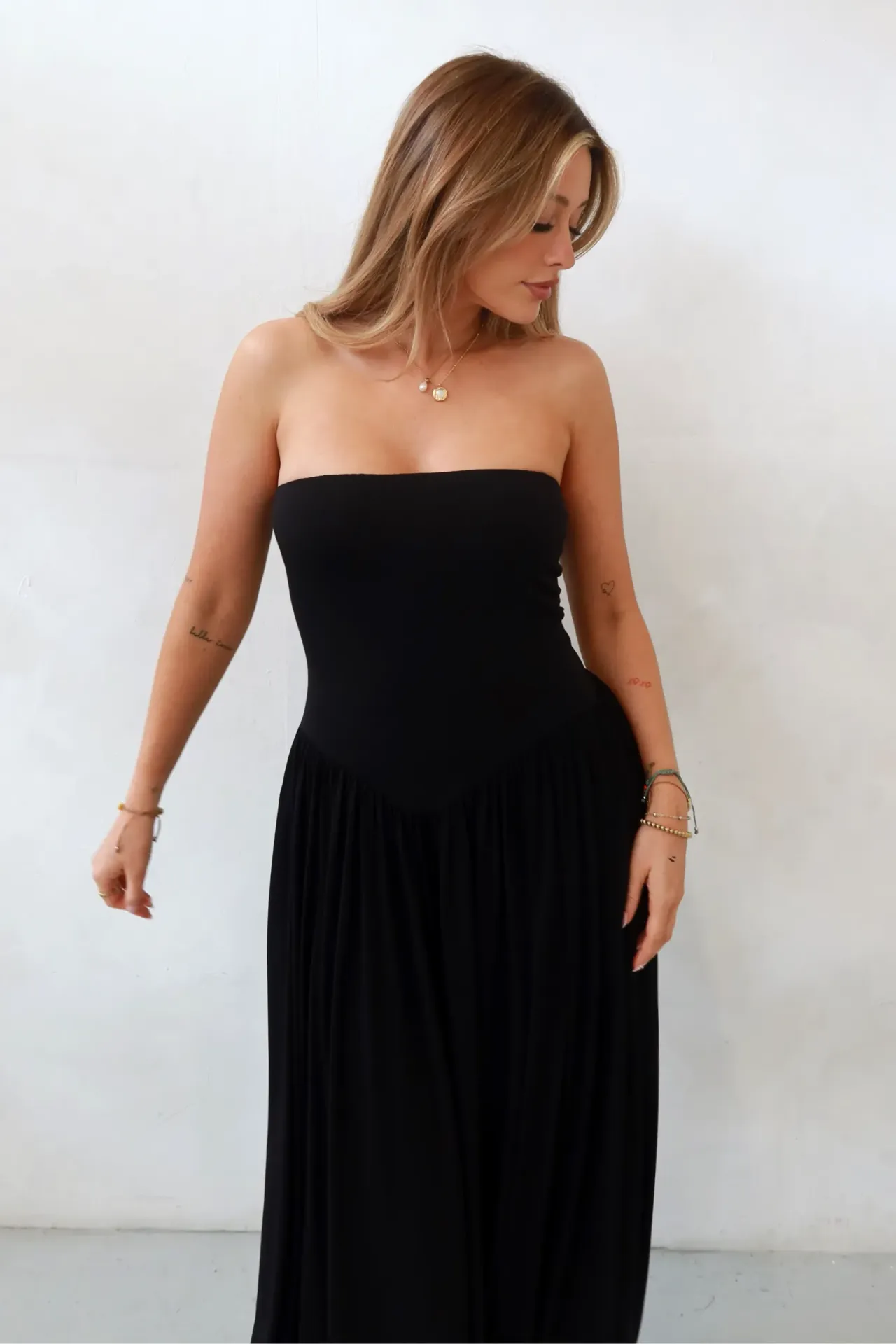 Sofie Strapless Fitted Maxi Dress