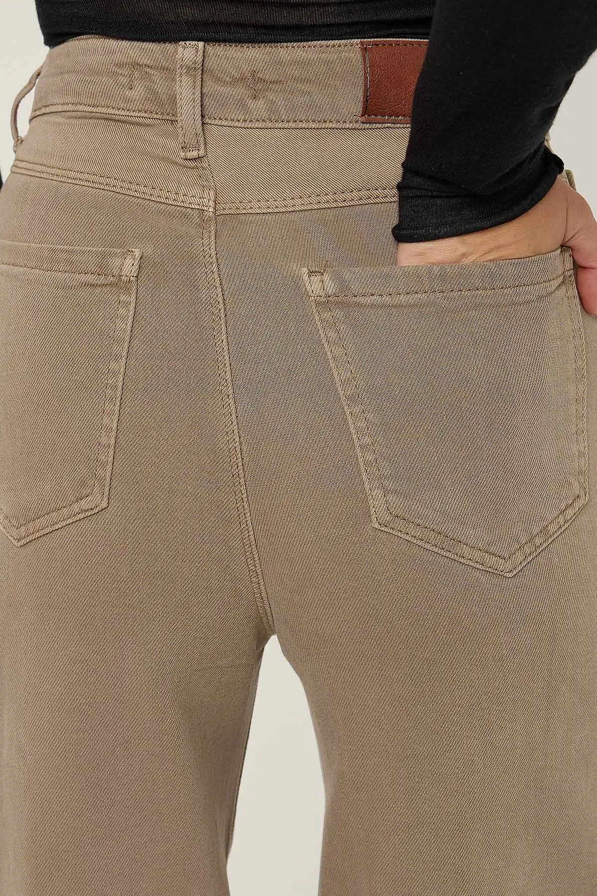 Yüksek Bel Geniş Paça Jean Pantolon 5