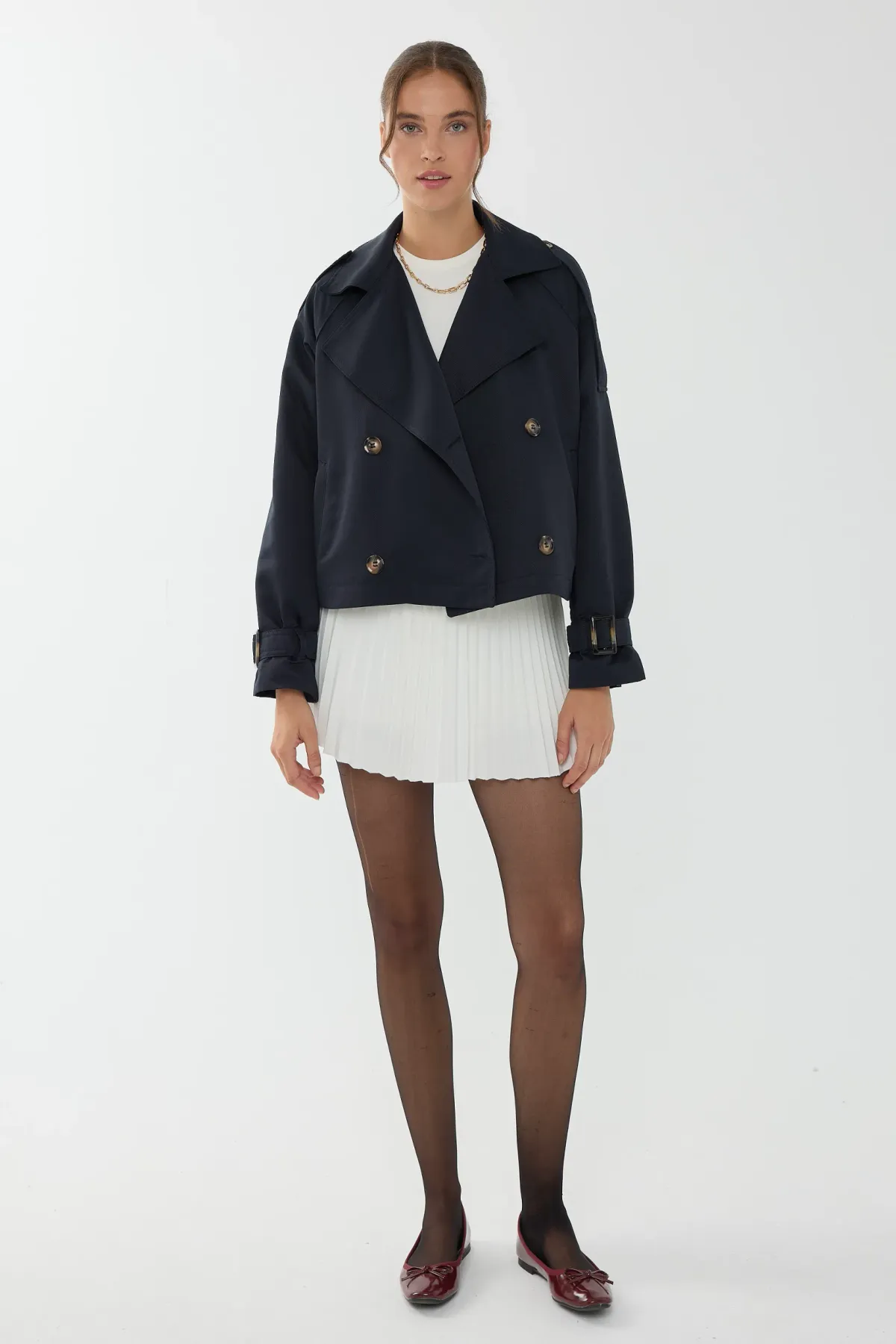 Oversized Crop Trench Coat 3