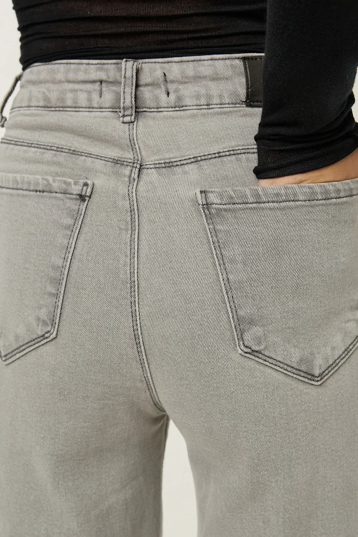 Yüksek Bel Geniş Paça Jean Pantolon 5
