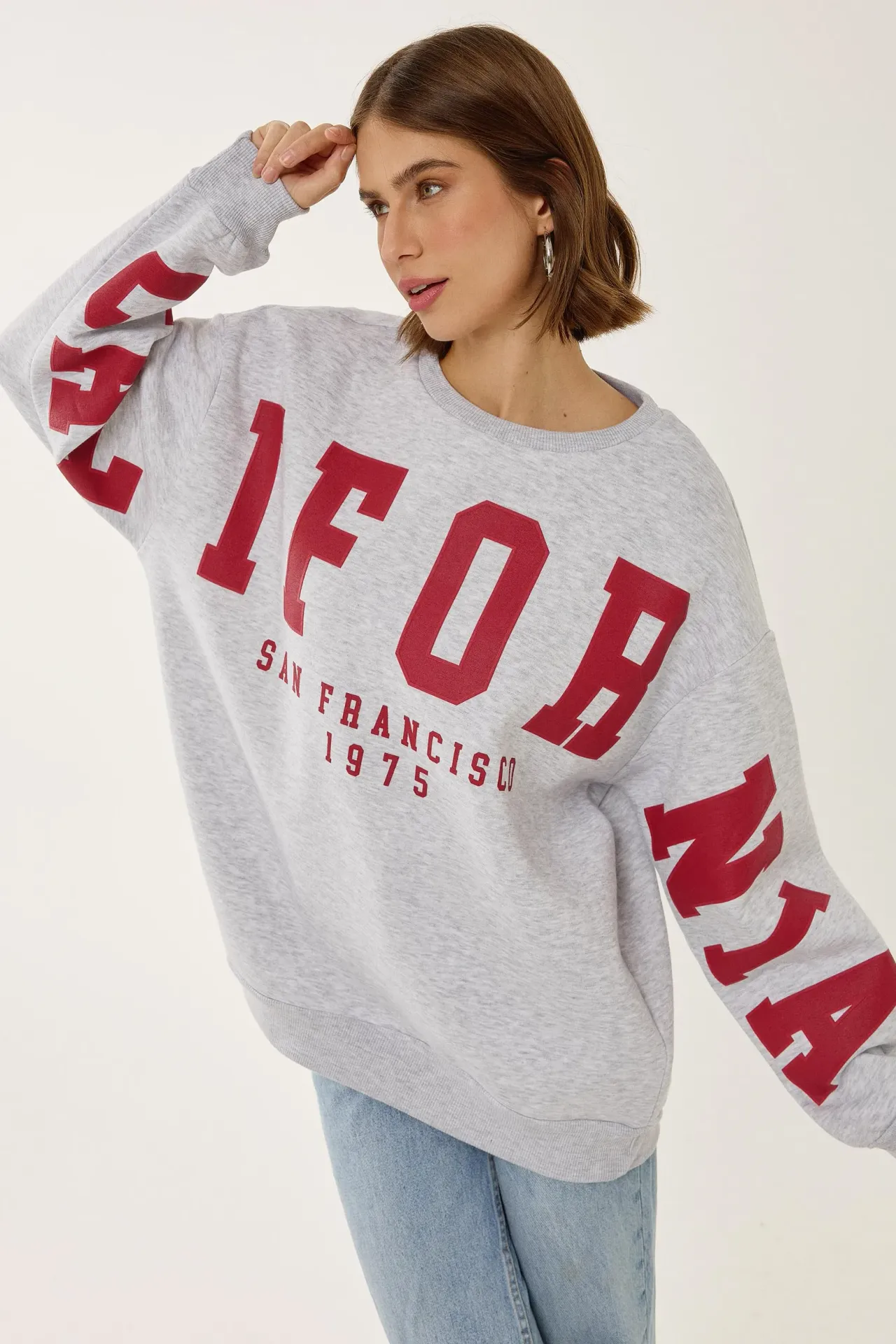 Oversized Printed Sweatshirt