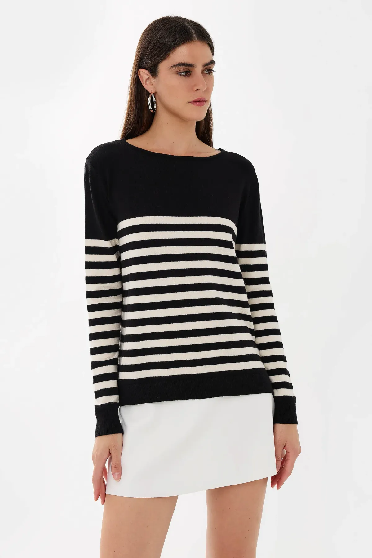 Striped Basic Knit Sweater 4