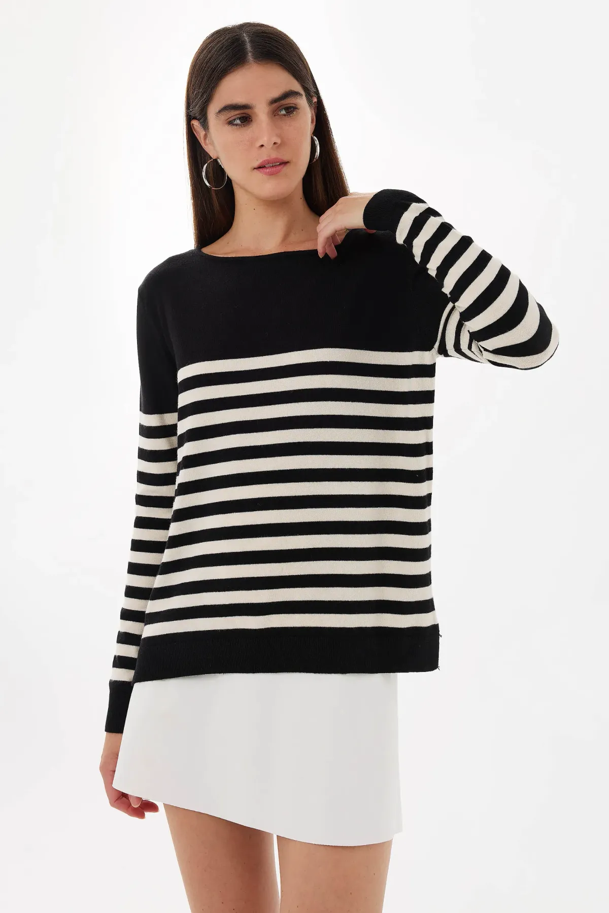 Striped Basic Knit Sweater 2